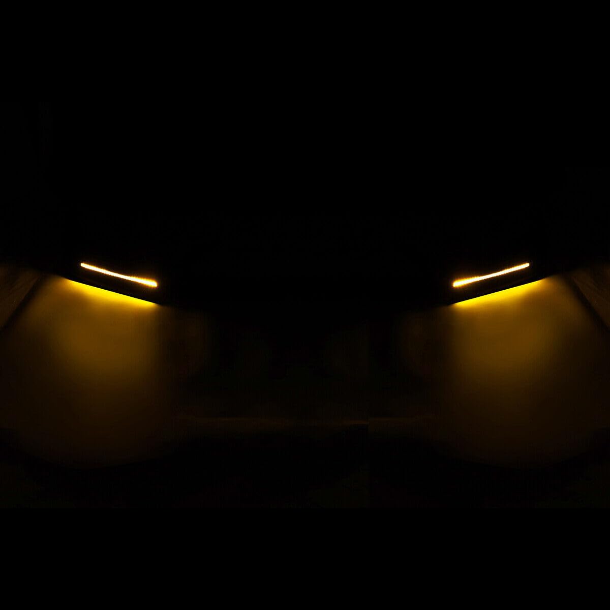 Glossy Black Front Bumper Lip Splitter with LED Daytime Running Lights for 2017-2021 Honda Civic Hatchback & Si | Lower Chin Protection & Air Dam Spoiler | Perfect for Street Racing & Car Customization