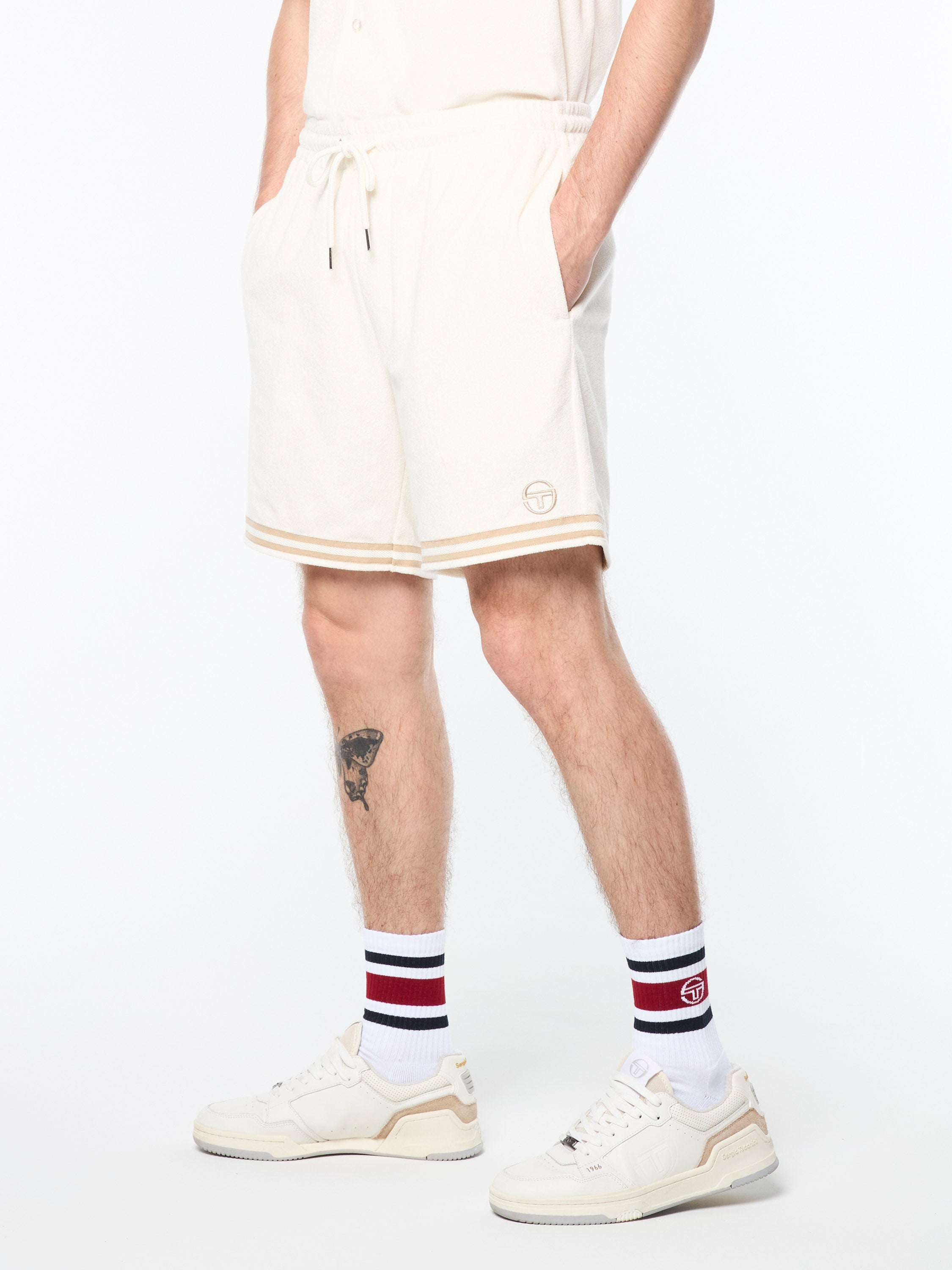Vitus Cabana Short - Lightweight Summer Shorts for Men & Women, Comfortable Casual Wear with Gardenia Print - Perfect for Beach, Pool, and Vacation Outfits