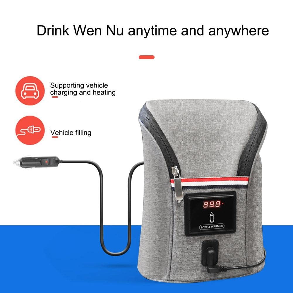 Portable USB Baby Bottle Warmer & Food Heater - Travel Car Dehydrator for Milk, Infant Feeding & Insulation | Perfect for Driving, Road Trips & On-the-Go Parents
