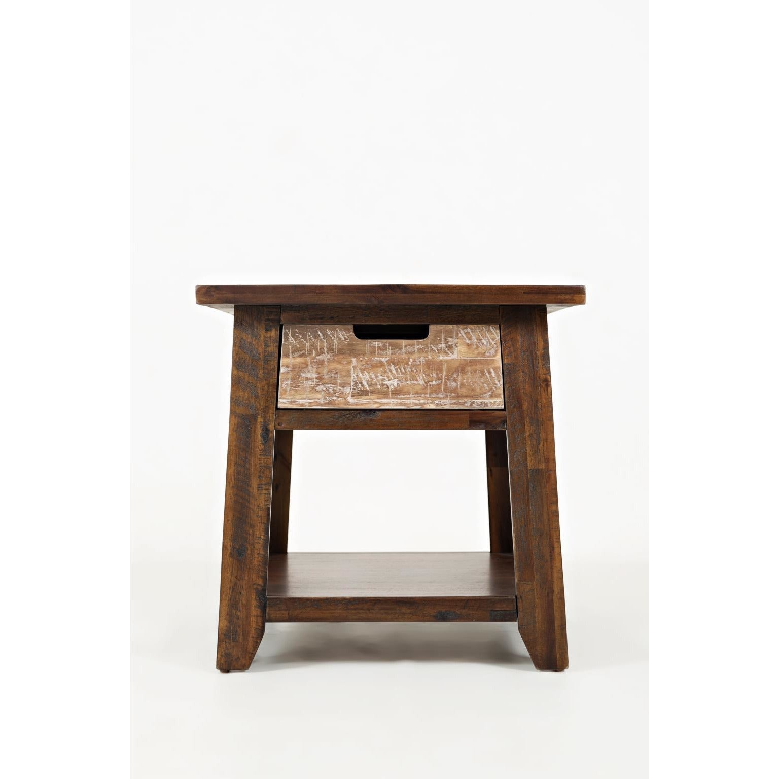 Painted Canyon End Table - Modern Nightstand with Storage Shelf for Bedroom, Living Room, or Office - Perfect for Small Spaces & Home Decor