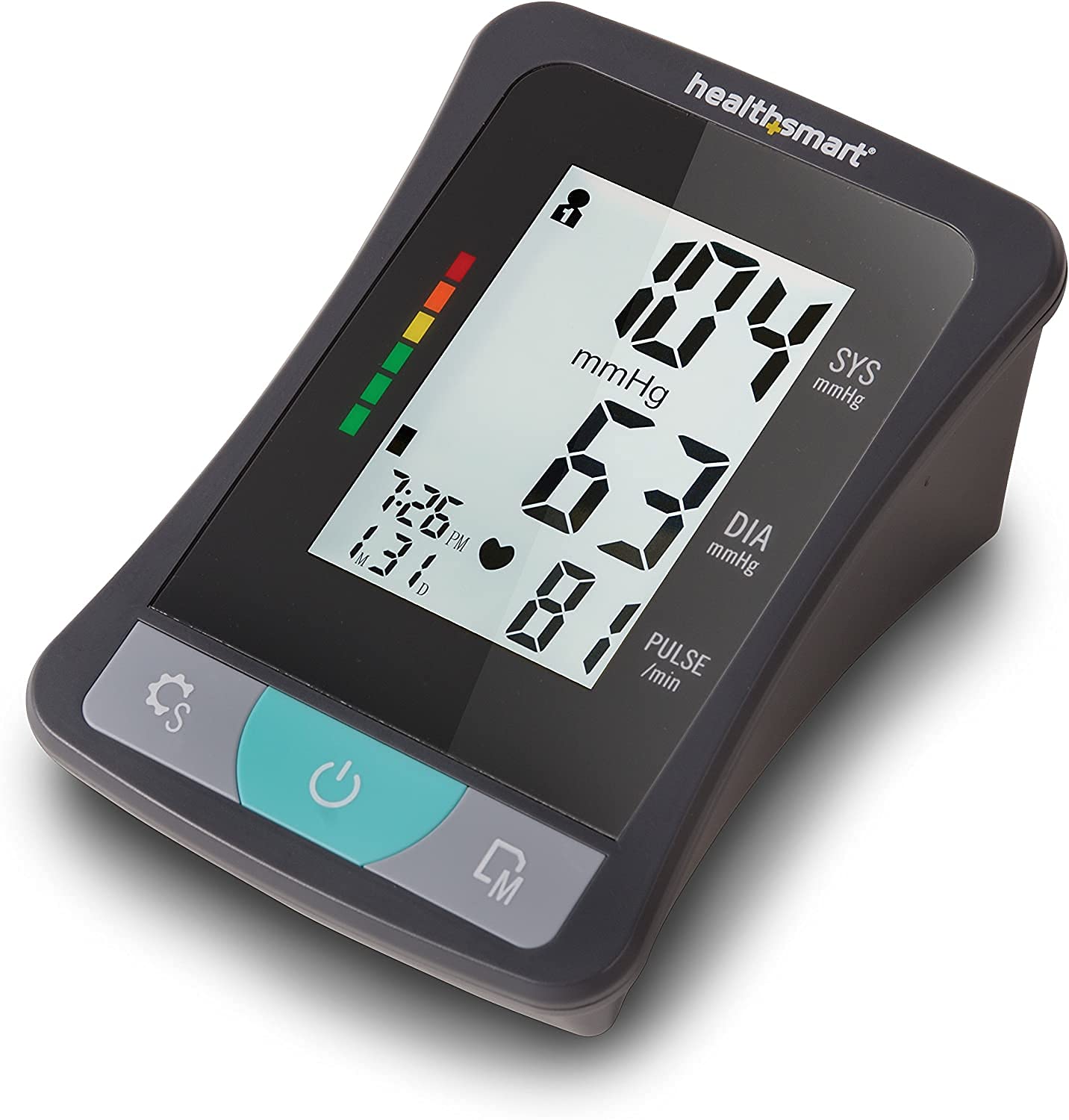 HealthSmart Digital Select Automatic Upper Arm Blood Pressure Monitor - Tracks BP, Pulse Rate & Irregular Heartbeat, Stores 120 Readings for 2 Users - Perfect for Home Health Monitoring & Doctor Visits