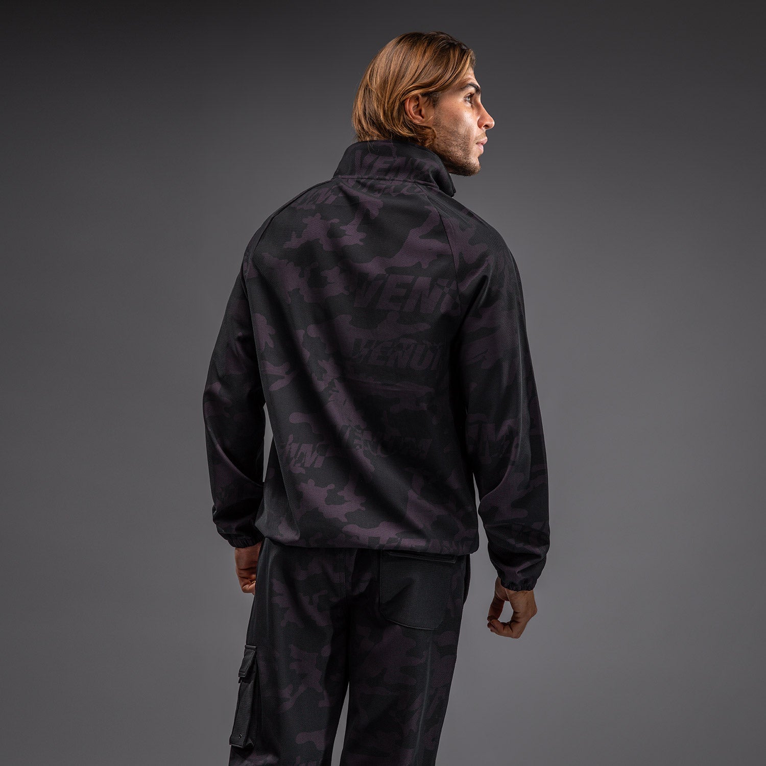 Venum Trooper Men's Half Zip Jacket - Black/Purple | Lightweight MMA Training & Streetwear Hoodie for Combat Sports & Casual Wear