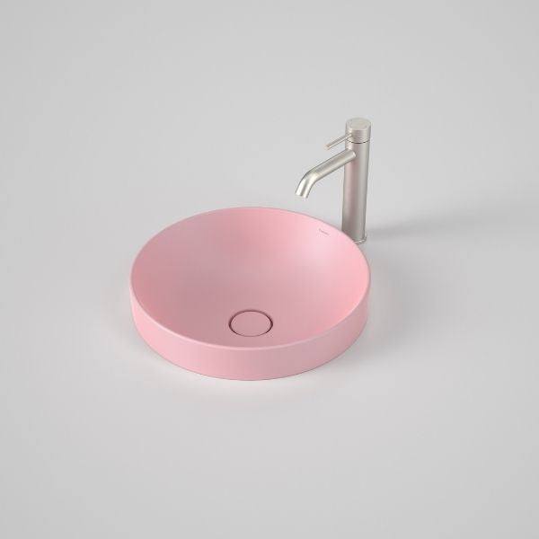 Caroma Liano II 400mm Round Inset Bathroom Sink - Matte Pink Finish for Modern Vanities & Powder Rooms