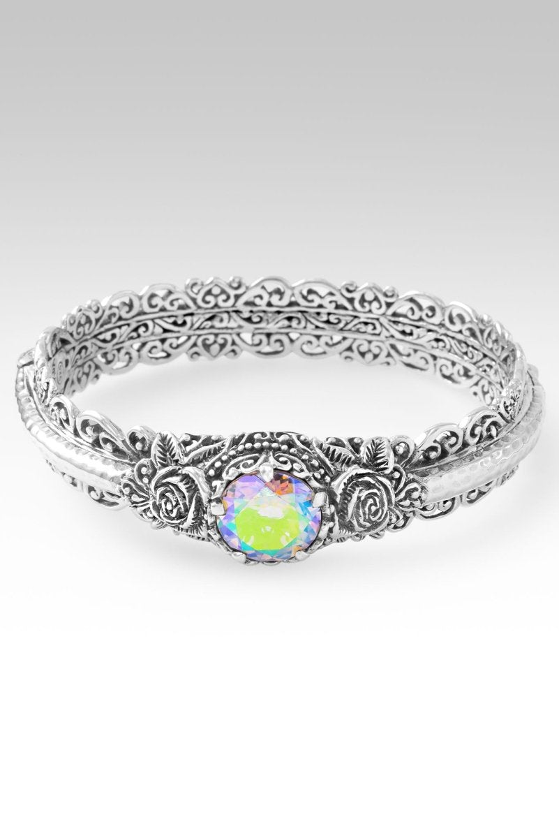 Gratitude & Admiration Bangle™ in Zero Saturn™ Mystic Quartz - Elegant Spiritual Jewelry for Women | Perfect for Meditation, Yoga & Mindful Gifting