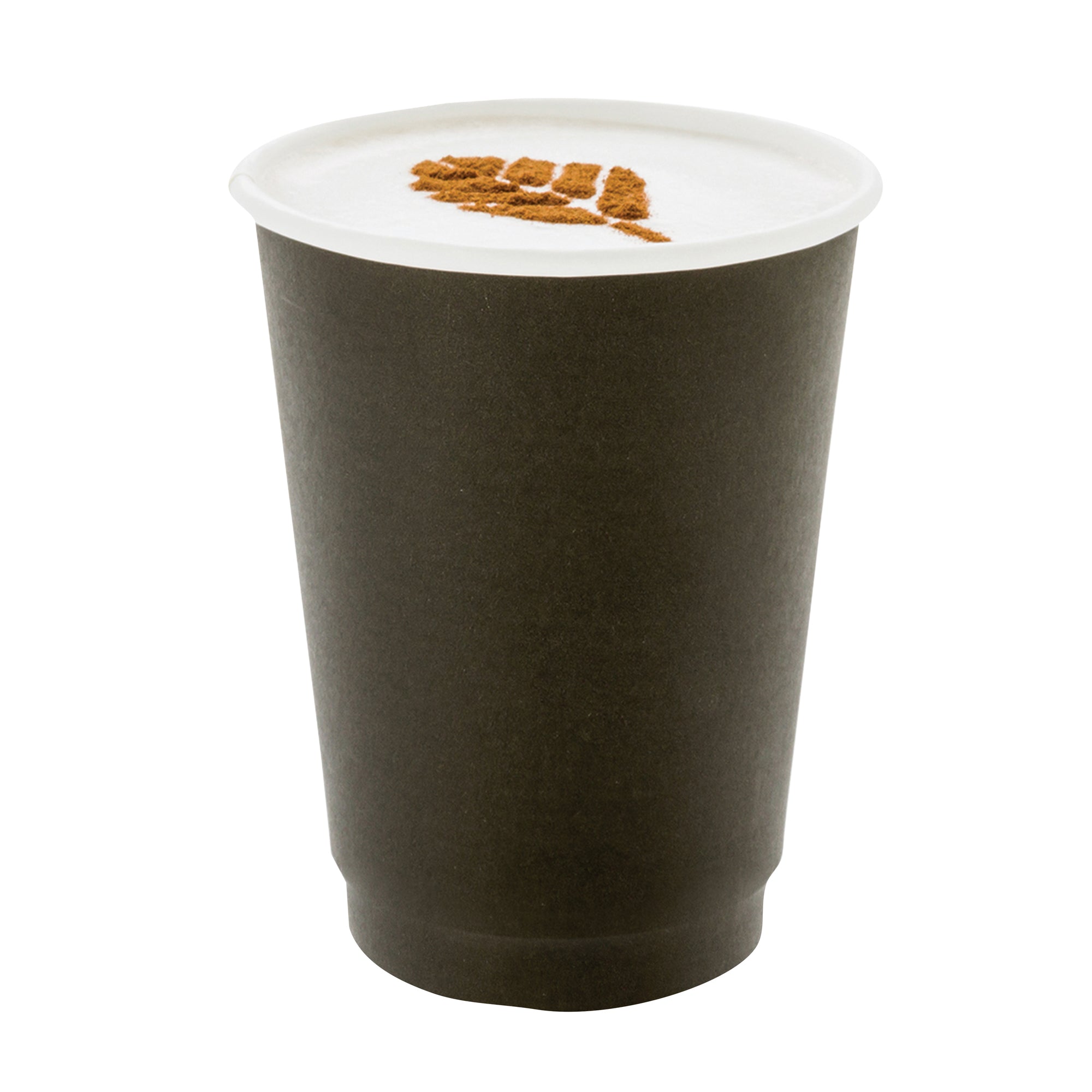 Premium 12 oz Black Double Wall Paper Coffee Cups - 25 Count Box (3.5