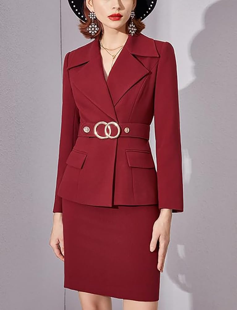Women's 2-Piece Formal Work Suit Set - Professional Office Business Skirt Suit for Women | Perfect for Business Meetings, Interviews & Corporate Events