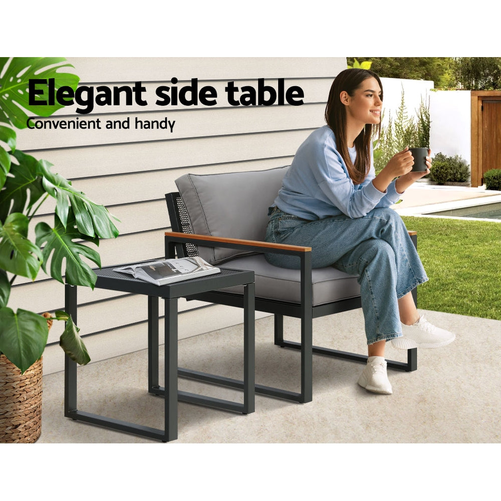 3-Seater Corner Steel Modular Lounge Sofa Set - Modern Living Room Furniture for Small Spaces, Apartments & Offices