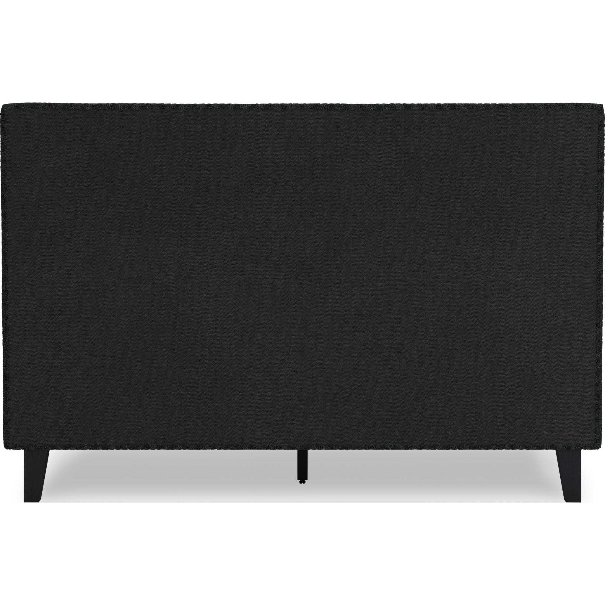 Cadmori Upholstered Bed Frame - Queen Size Black Fabric Platform Bed with Wooden Slats Support | Modern Bedroom Furniture for Master Bedroom, Guest Room & Apartment