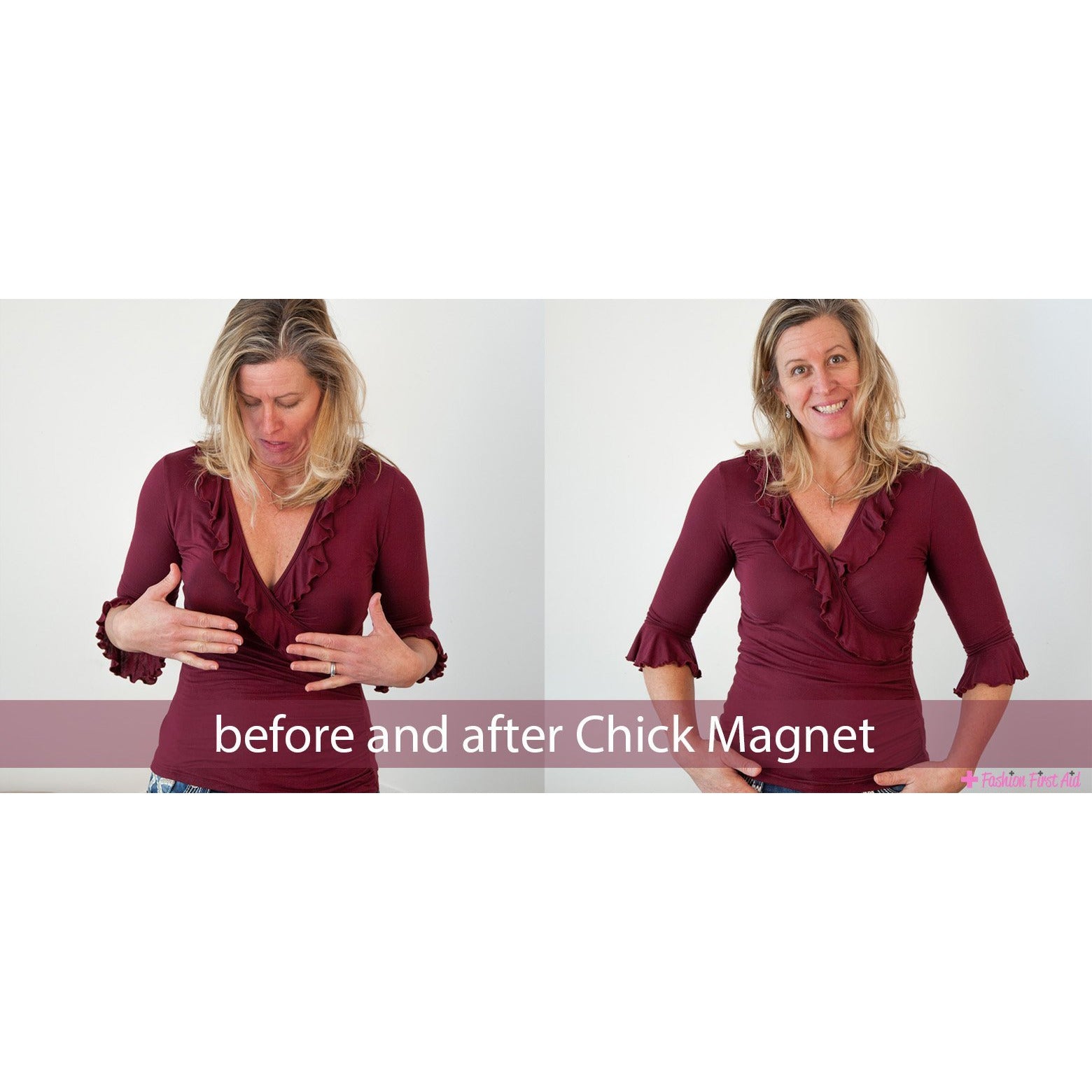 Chick Magnet Dress and Blouse Peepshow Stoppers (4 Pack) - Secure Outfits & Prevent Wardrobe Malfunctions for Parties, Dates & Special Events