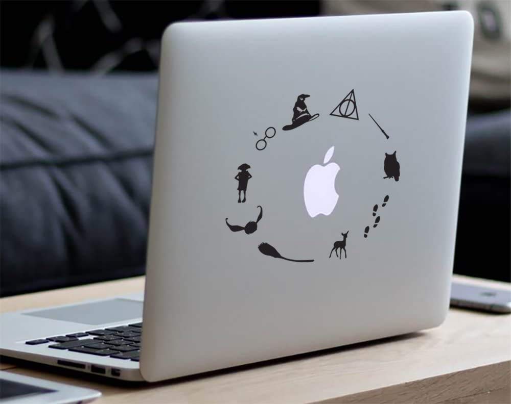 Premium HP Laptop Decal Sticker - 5.5 Inch Black Vinyl for Laptop, Car, Window - Perfect for Personalization, Protection & Style Enhancement