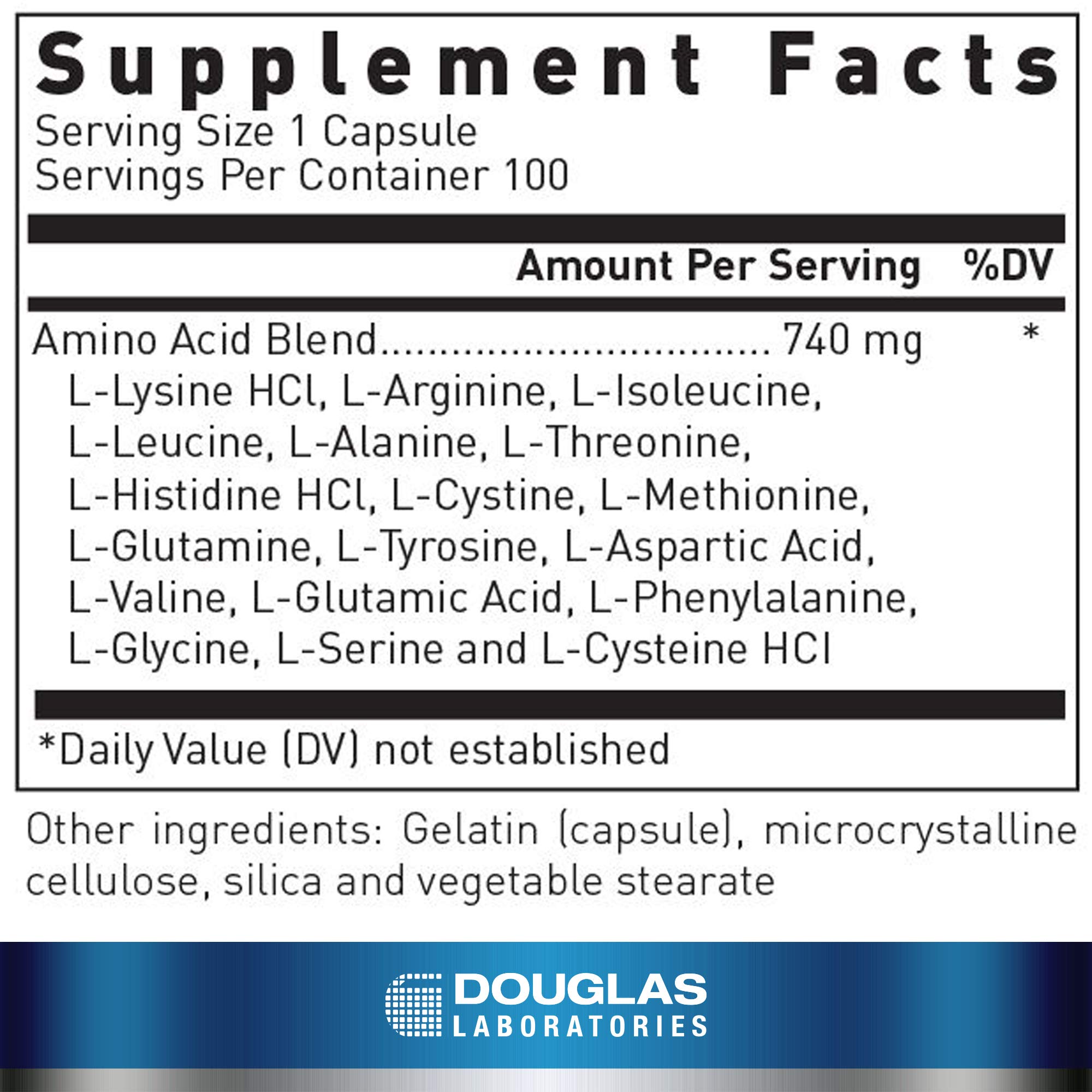 Douglas Laboratories Aminoblend - Balanced Amino Acid Supplement for Muscle Recovery & Energy Support | 100 Capsules | Ideal for Athletes, Fitness Enthusiasts & Active Lifestyles