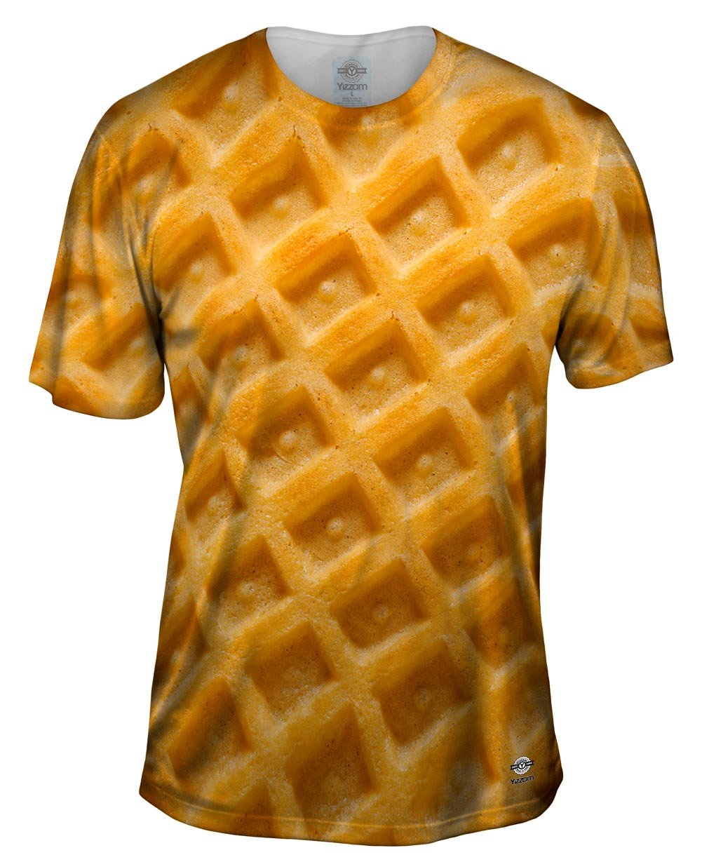 Yizzam Men's Waffle Breakfast Graphic T-Shirt - Comfortable Cotton Tee for Casual Wear & Funny Gifts
