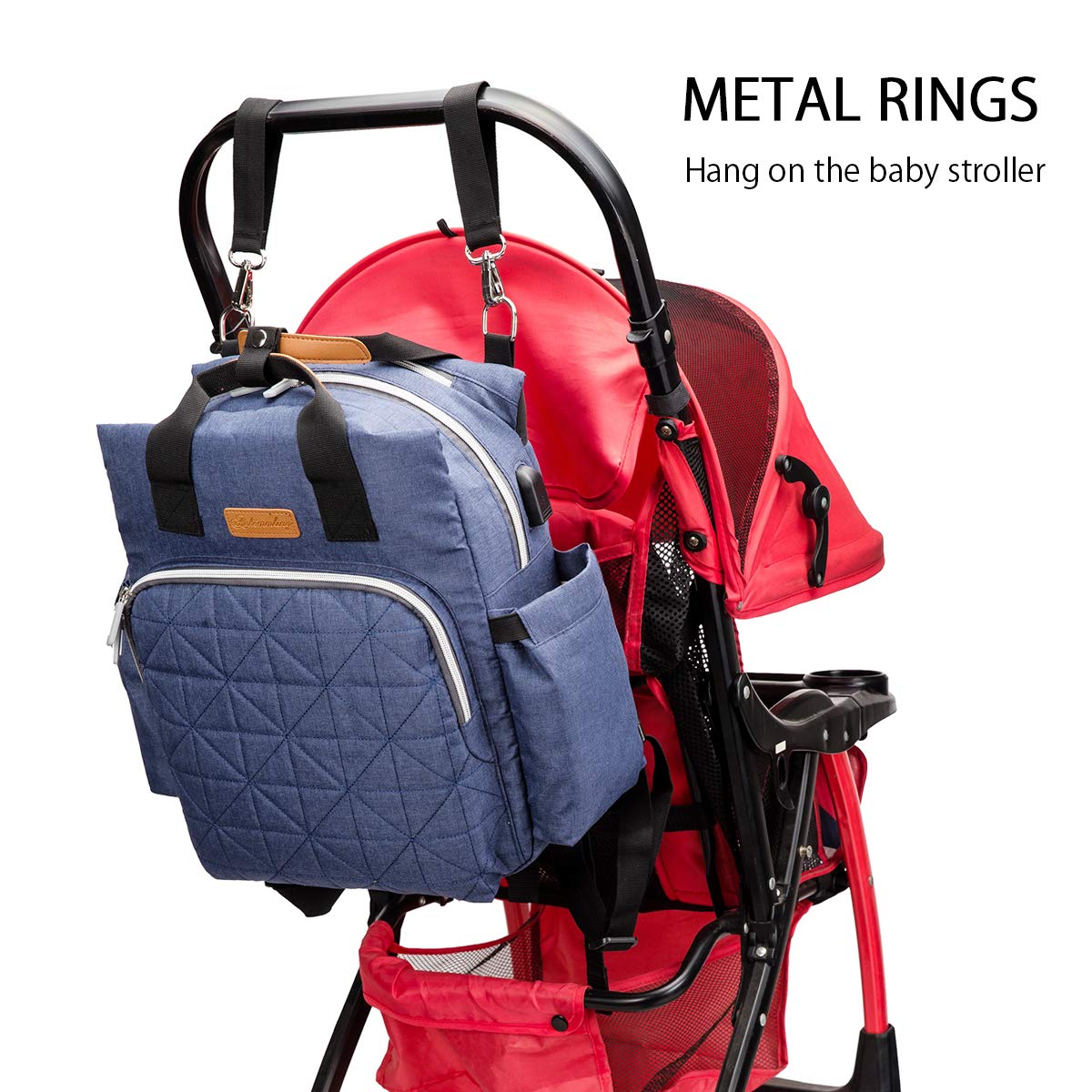 Waterproof Baby Diaper Bag Backpack with Changing Pad - Stylish & Spacious for Travel, Daycare & On-the-Go Parents (Black) | Perfect for Newborn Essentials, Outings & Baby Care Trips