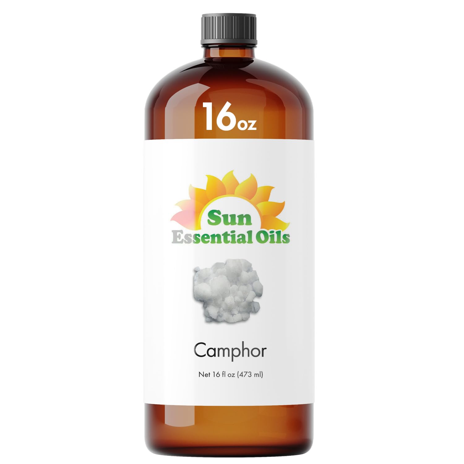 Sun Essential Oils - 100% Pure Camphor Essential Oil 16 oz | Natural Aromatherapy Oil for Relaxation, Stress Relief & Meditation | Perfect for Diffusers, Massage & Home Spa