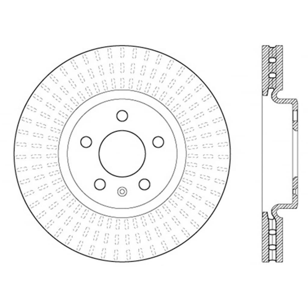 StopTech Performance Brake Rotors for Audi A6 2012-2013 - Slotted & Drilled (127.33136R) | High-Performance Braking for Sport Driving & Track Use