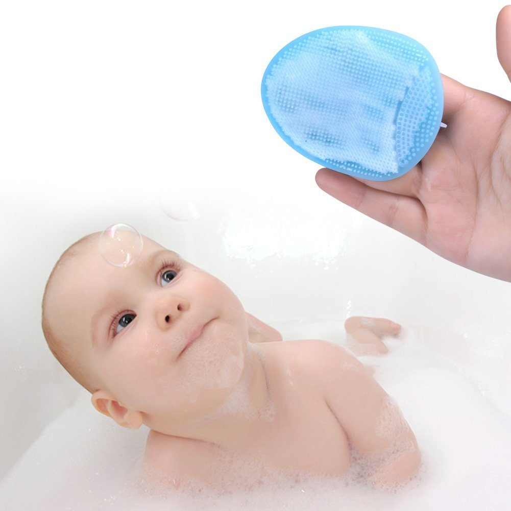 Okayji Silicone Cleansing Pads - Soft Exfoliating Face Scrubber Brush for Blackhead Removal, Gentle Massage & Deep Cleaning - Perfect for Skincare Routine, Baby Bath & Pet Grooming (Blue)