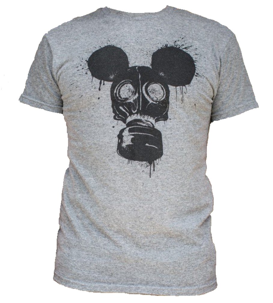 Mouse Gas Mask Graphic Men's T-Shirt - Stylish Vintage Print Cotton Tee for Casual Wear & Street Fashion
