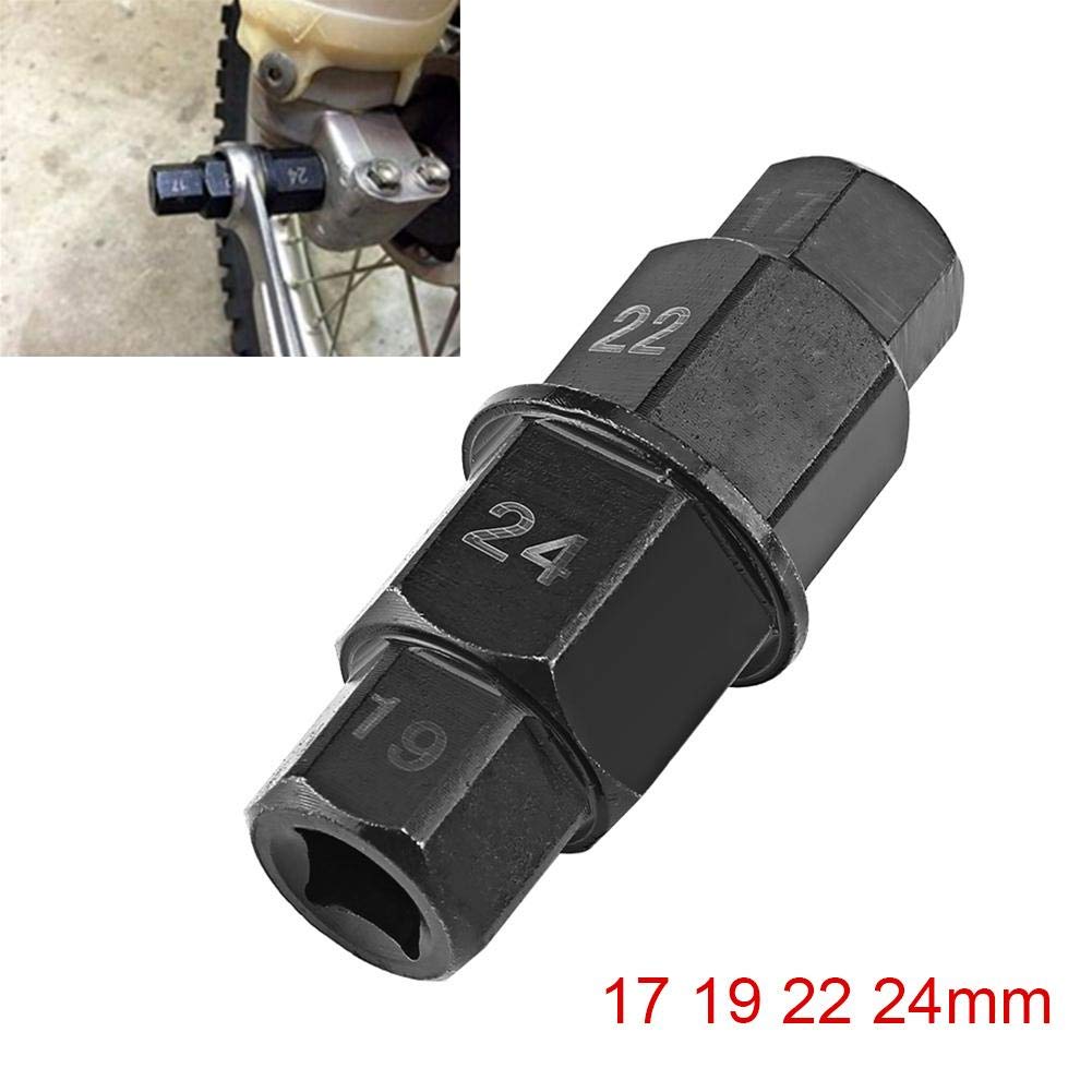 1050 Tiger Front Spindle Tool - Motorcycle Wheel Removal Tool for 17mm, 19mm, 22mm, 24mm Axle Hex Spindle - Heavy Duty Motorcycle Maintenance & Repair Tool for Front Wheel Service