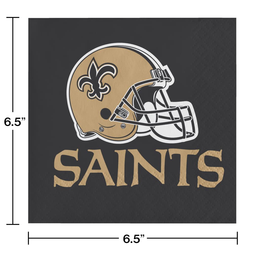 New Orleans Saints Party Supplies Kit for 8 Guests - NFL Football Team Themed Decorations, Plates, Cups & Napkins - Perfect for Game Day, Tailgating & Super Bowl Parties