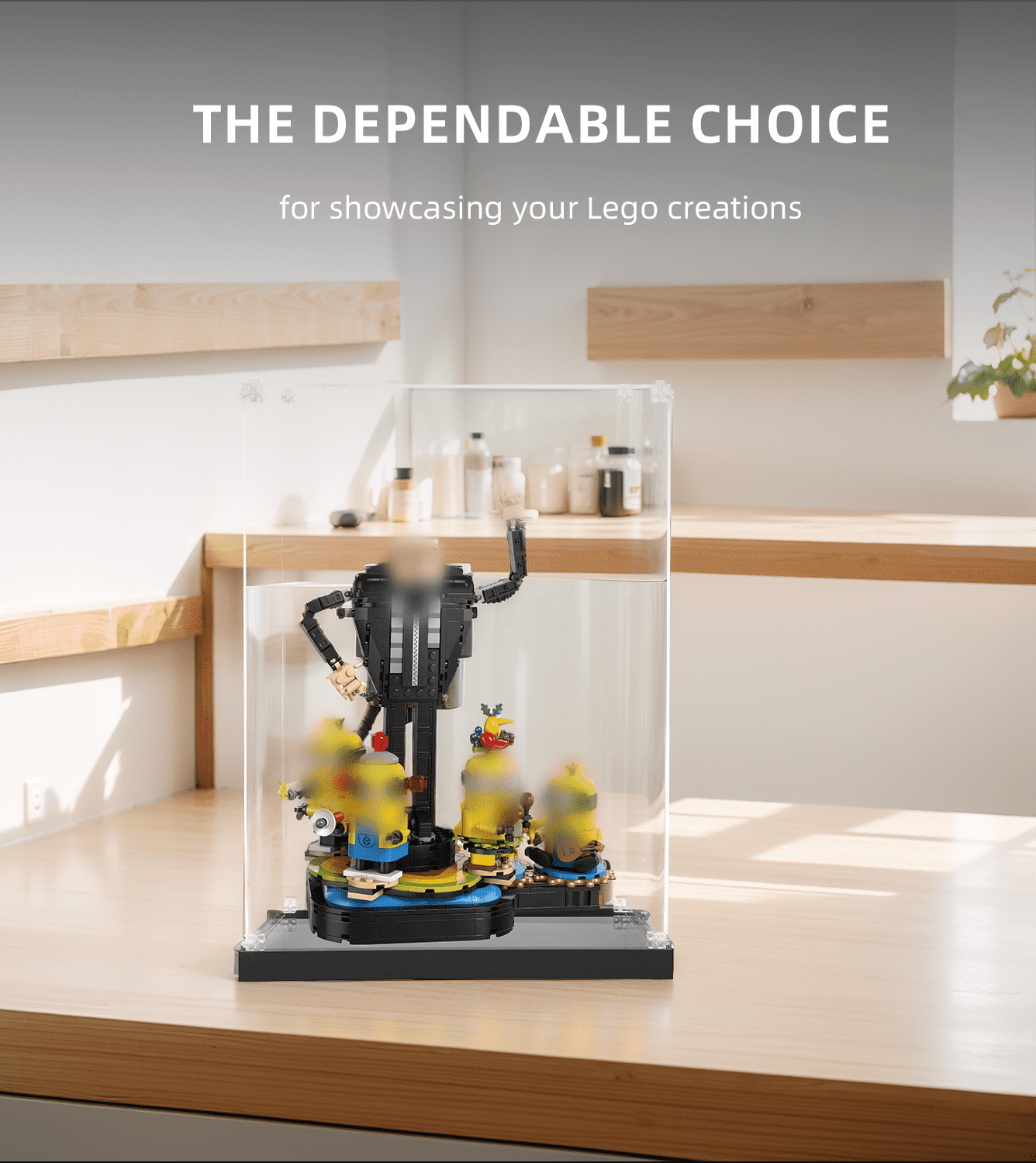 LEGO Gru & Minions 75582 Display Case - Premium Acrylic Showcase for Minions Collectible Set | Perfect for Home Decor, Office Display & Gift for Minions Fans