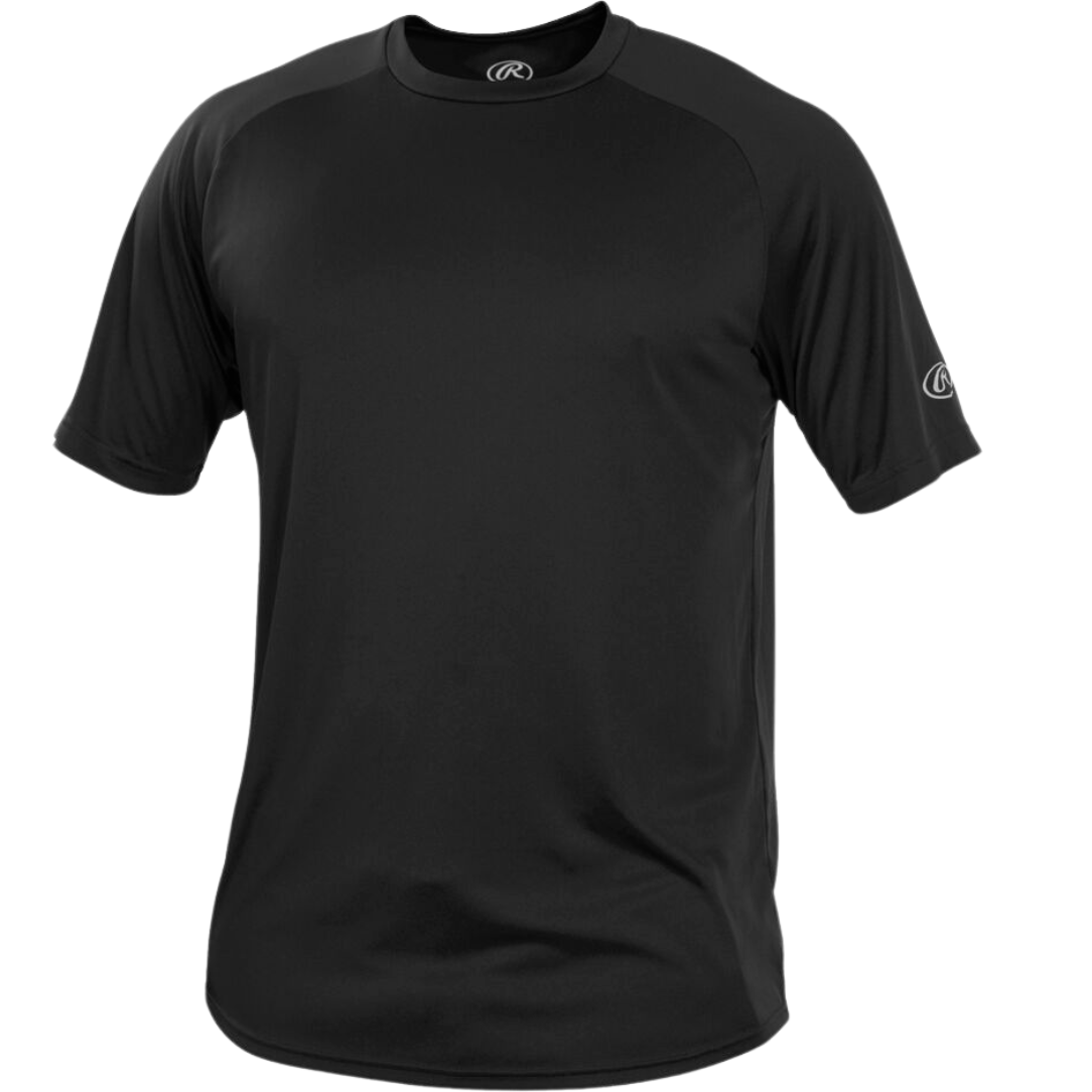 Rawlings Youth Tech Short Sleeve Baseball Shirt - Moisture Wicking Performance Tee for Kids' Sports & Training
