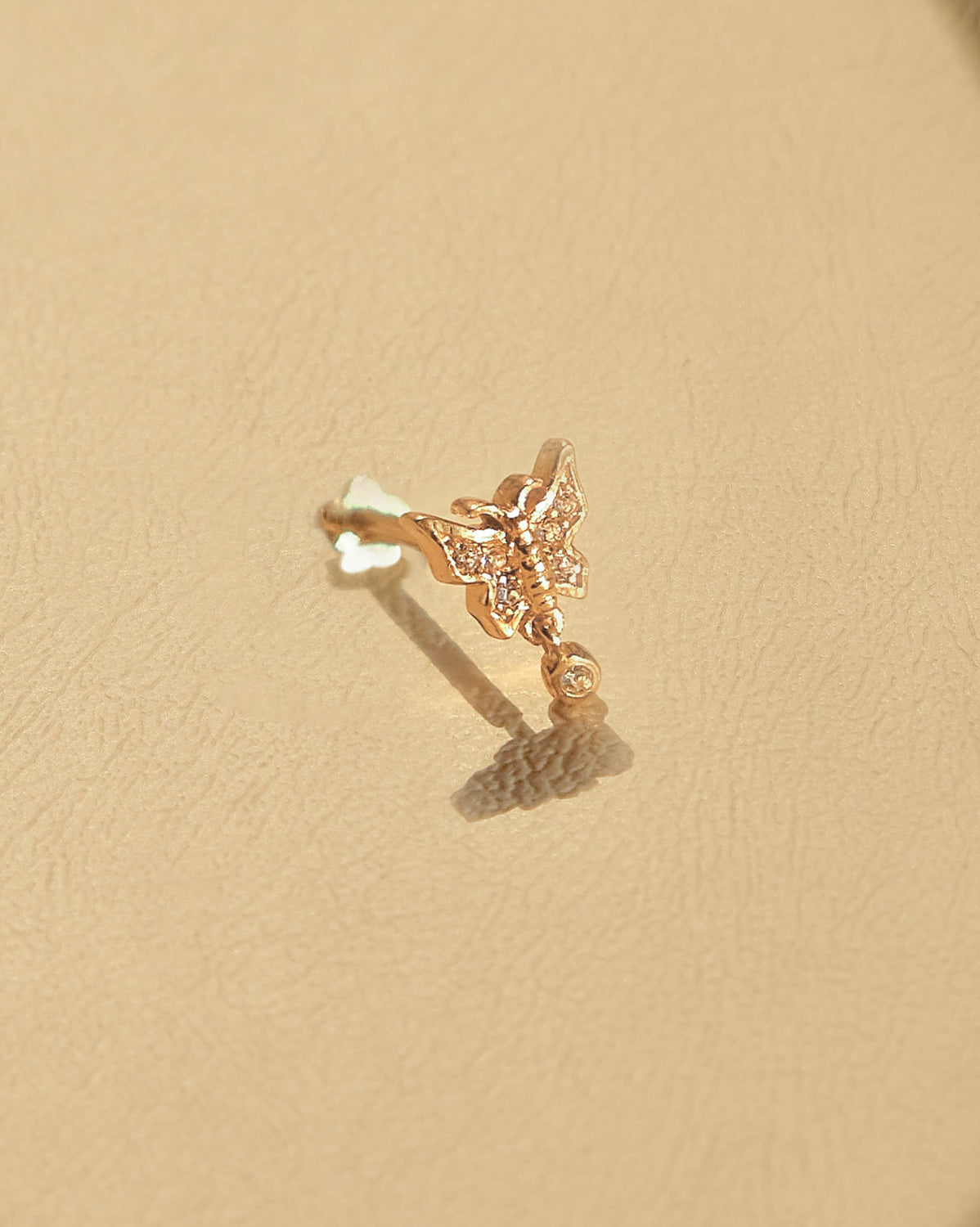 14K Solid Gold Athalia Butterfly Stud Earrings for Women - Hypoallergenic, Dainty & Elegant Jewelry Gift for Her - Perfect for Everyday Wear, Parties & Special Occasions