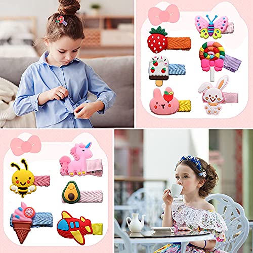 Belicia 10-Piece Cute Alligator Hair Clips Set for Baby Girls & Toddlers - Non-Slip Hair Accessories for Infants, Kids & Children - Perfect for School, Parties & Daily Styling