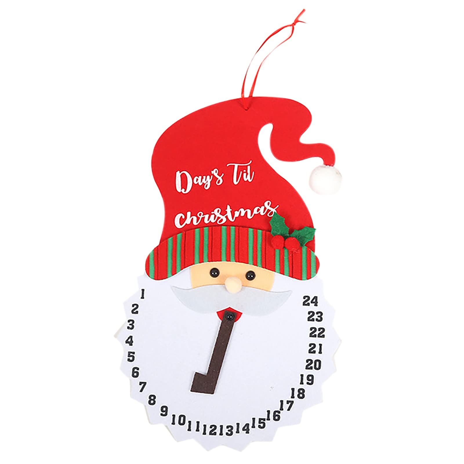 Christmas Countdown Calendar Decor - Santa & Snowman Pendant Kitchen Timer for Holiday Baking, Football Party Countdown, Festive Home Decor