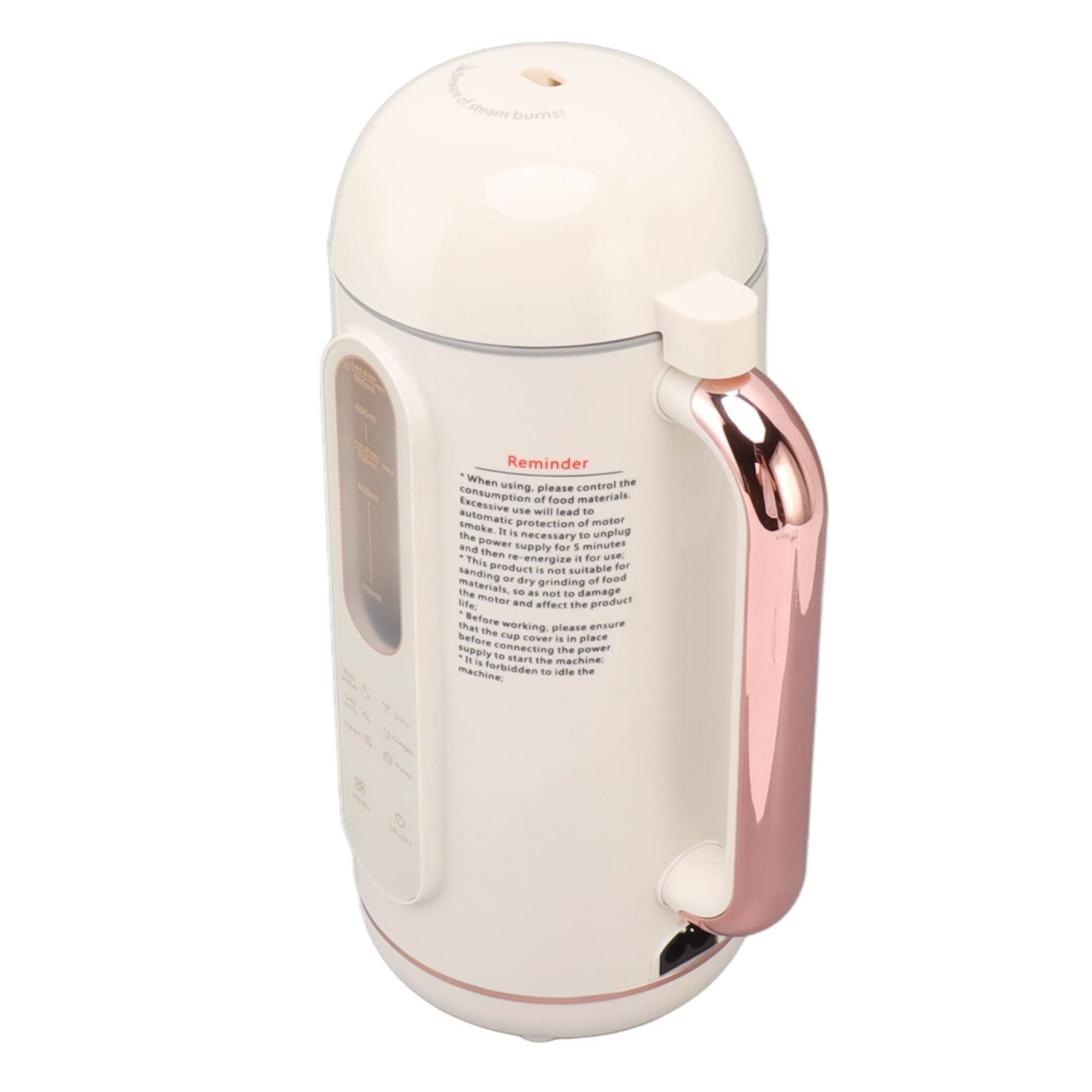 Automatic Soy Milk Maker & Nut Milk Blender - High Speed Creamy White Multifunctional Machine for Home & Restaurant (110V US Plug) - Perfect for Making Fresh Soy Milk, Almond Milk & Healthy Nut Beverages