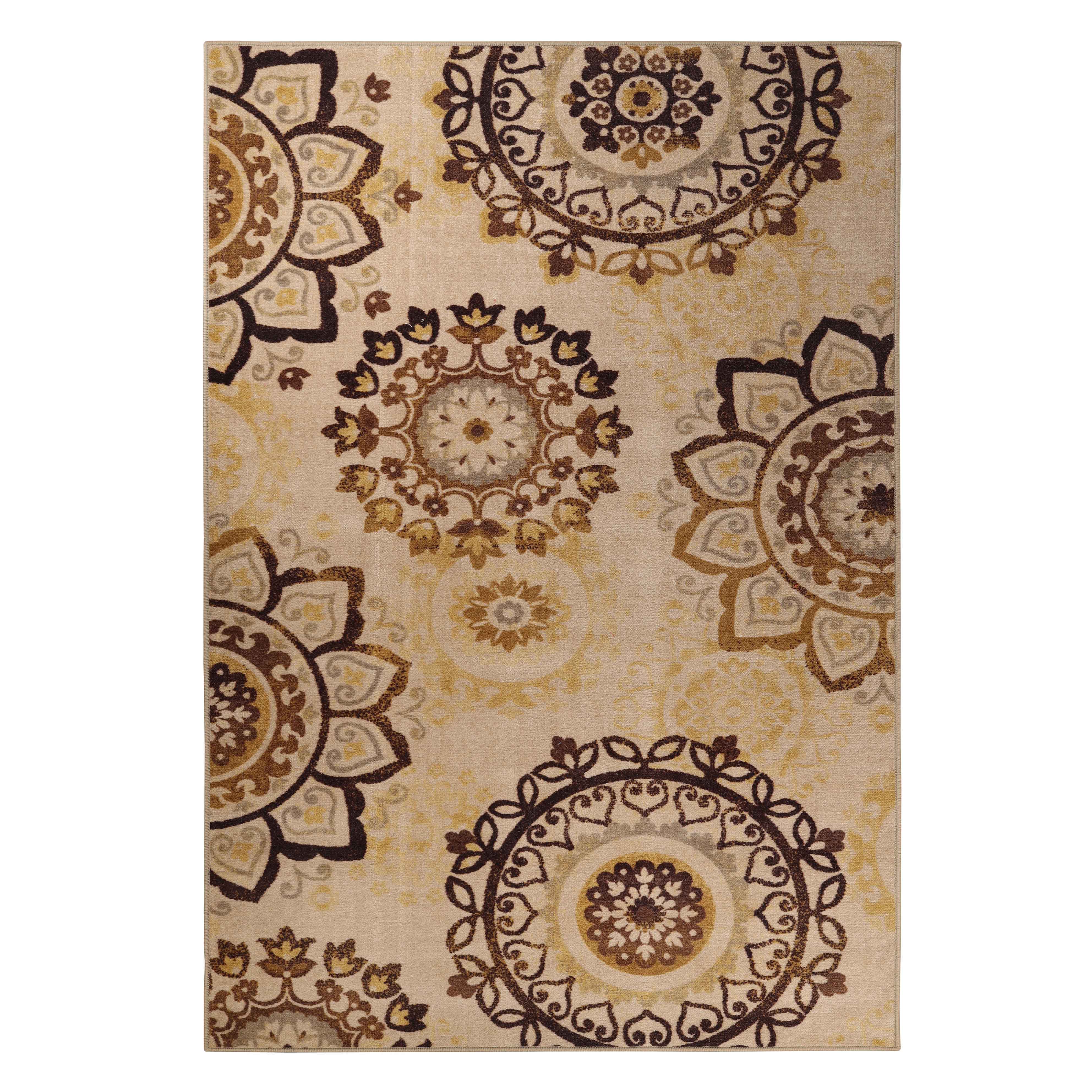 Liena Medallion Non-Slip Washable Indoor Area Rug - Soft Anti-Skid Living Room Carpet, Bedroom Runner for Home Decor (5x8 ft) | Perfect for Hallways, Entryways & Cozy Spaces