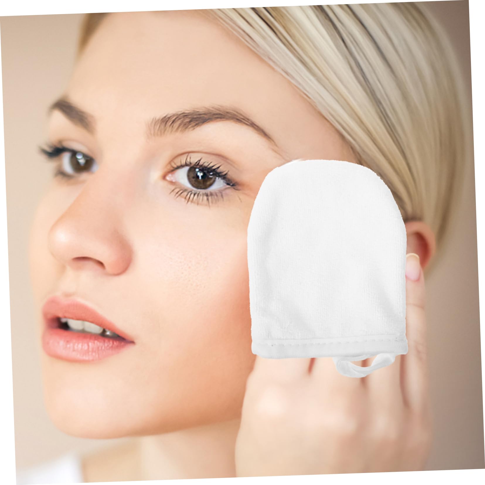 NOLITOY 9-Piece Makeup Remover Gloves Set - Gentle Exfoliating Facial Mitts, Cream Face Towels & Mousse Powder Puffs for Soft Skin | Perfect for Daily Makeup Removal & Skincare Routine