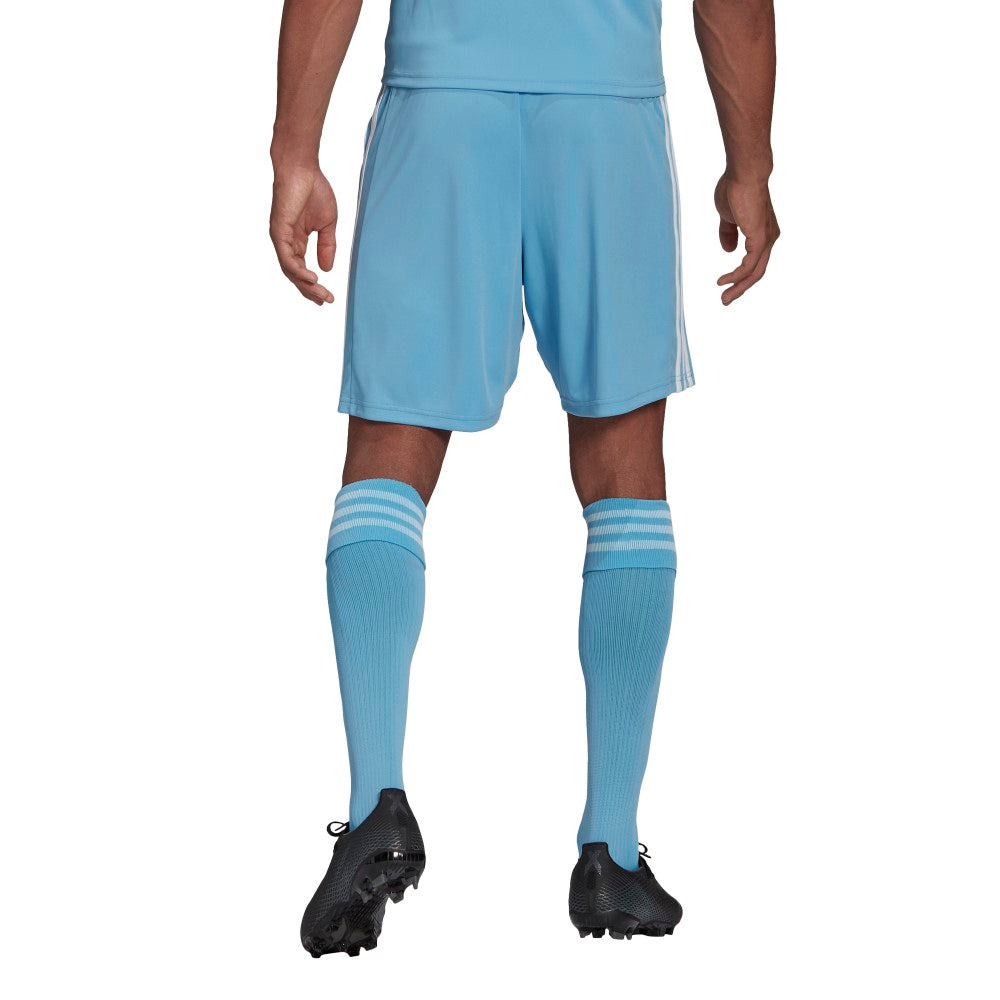 Adidas Adult Squadra 21 Athletic Shorts - Light Blue & White - Comfortable Workout Shorts for Men, Running, Gym & Casual Wear