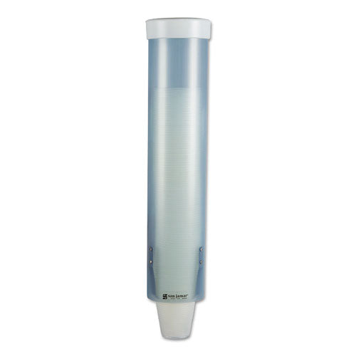 Frosted Blue Water Cup Dispenser with Removable Lid - Holds 4oz to 10oz Cups (1 Pack) - Perfect for Office, Gym, Travel & Outdoor Activities