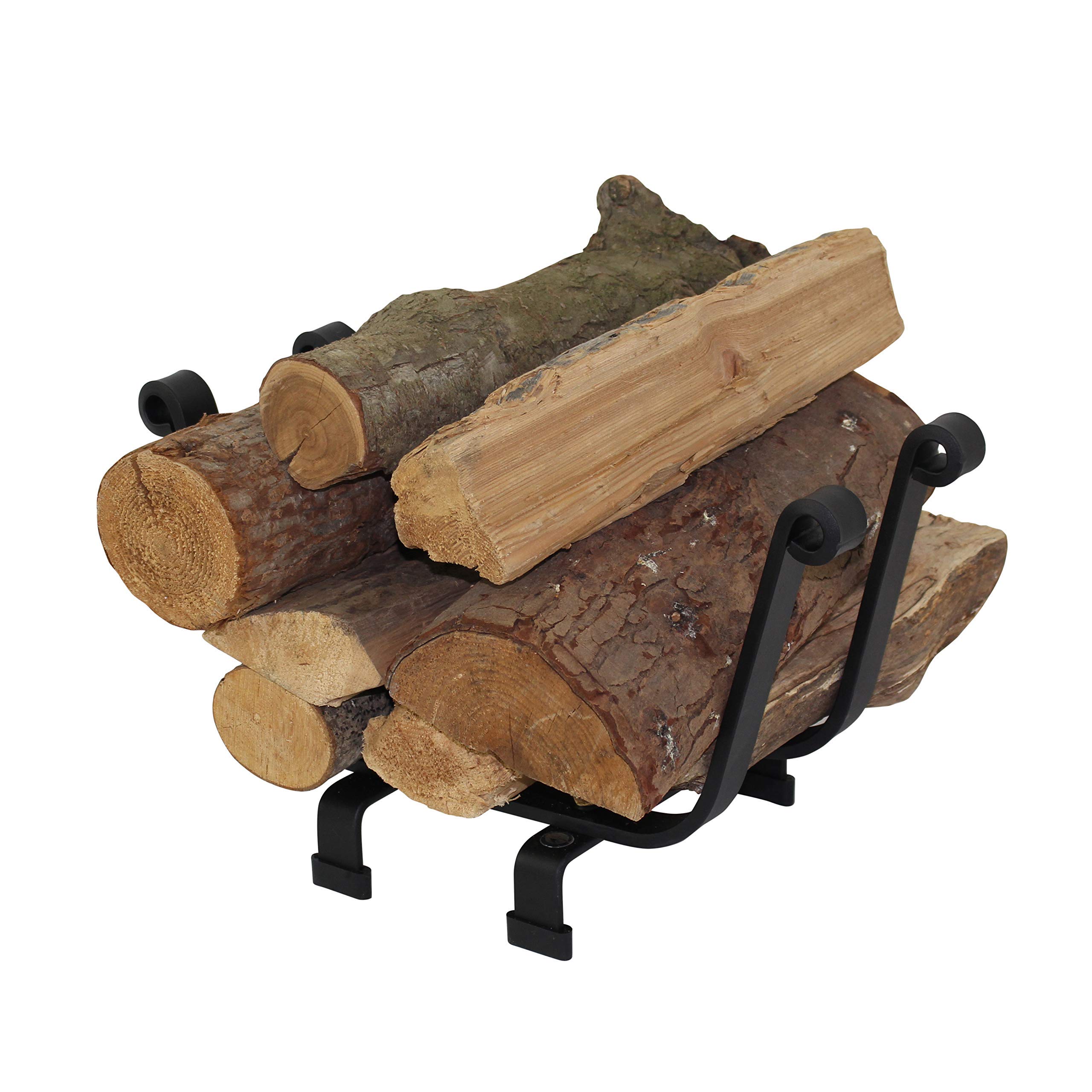 Premium Handcrafted Black Enclume Indoor/Outdoor Fireplace Log Basket - Perfect for Firewood Storage by Hearth, Patio, or Camping