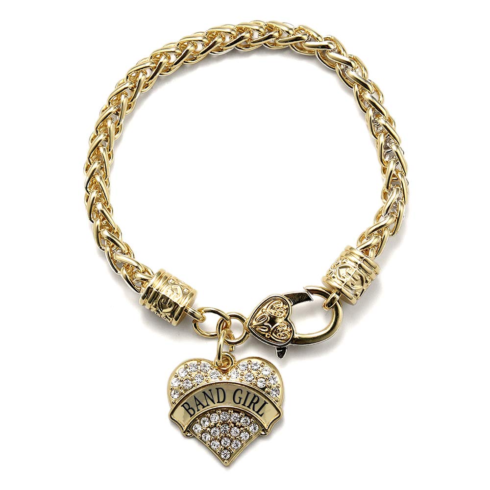 Inspired Silver - 14K Gold Plated Heart Charm Bracelet with Cubic Zirconia, Dainty Adjustable Chain for Women | Perfect for Valentine's Day, Anniversary Gifts & Everyday Elegance