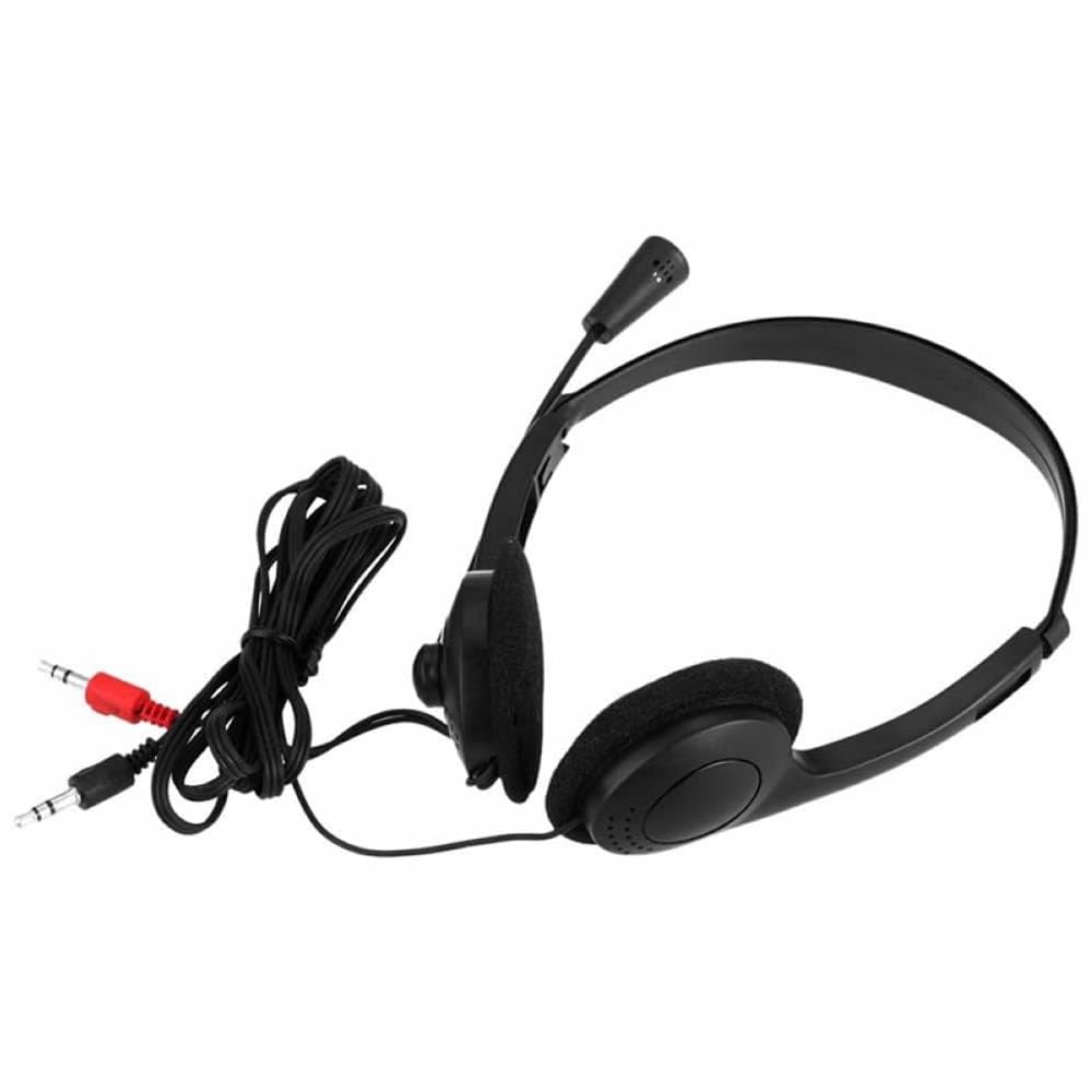 JUSTOP Slim Lightweight Wired Headset with Microphone - 3.5mm Jack Noise Cancelling Headphones for PC, Laptop, Gaming, Office & Online Classes (Comfortable for Long Wear)