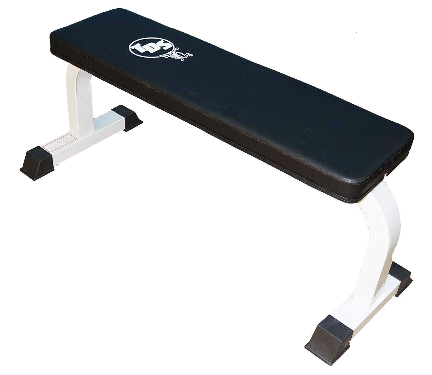 TDS Deluxe Utility Flat Weight Bench - Adjustable Home Gym Equipment for Strength Training & Full Body Workouts - Perfect for Home Gym, Fitness Enthusiasts & Weightlifters