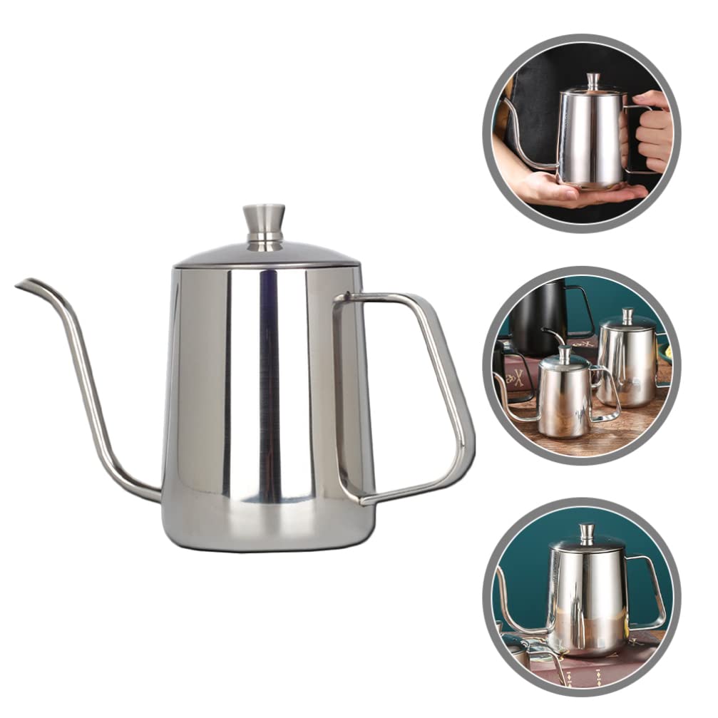 600ML Stainless Steel Gooseneck Kettle with Thin Spout - Premium Coffee Pour Over Kettle for Precision Brewing, Drip Coffee, Tea & Pour Over Coffee Maker - Perfect for Home Baristas & Coffee Enthusiasts
