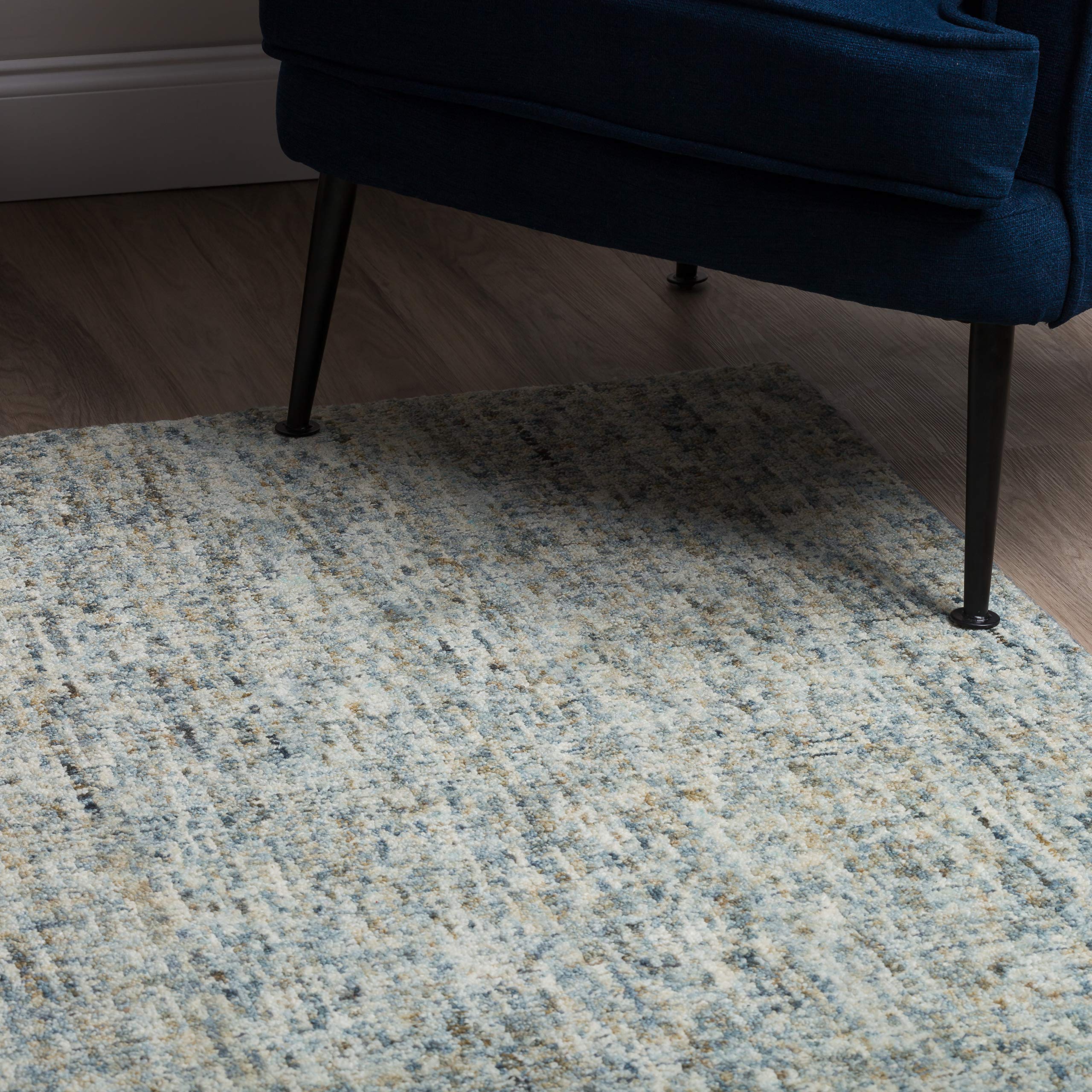 Addison Rugs Eastman Blue 5' x 7'6' Rectangle Soft Area Rug - Easy Clean, Non-Shedding, Stain Resistant - Perfect for Bedroom, Living Room, Dining Room, Kitchen & Entryway - Cozy Home Decor & Floor Protection