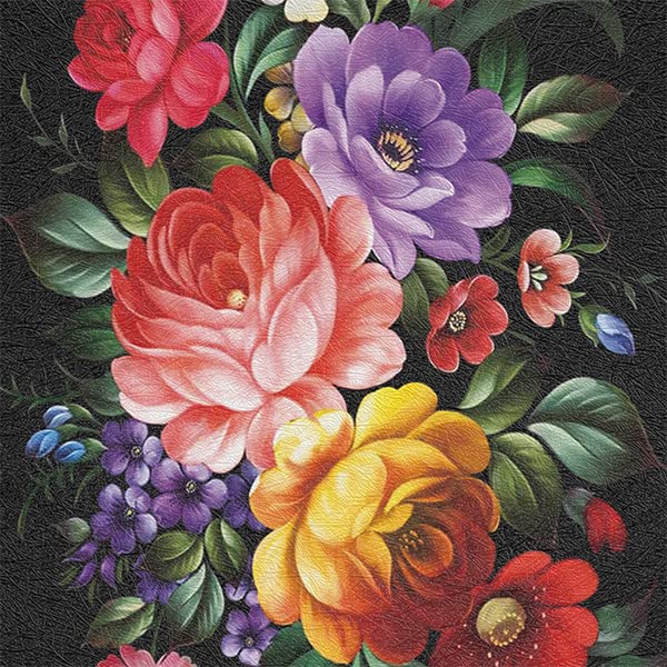 5 Flowers Black
