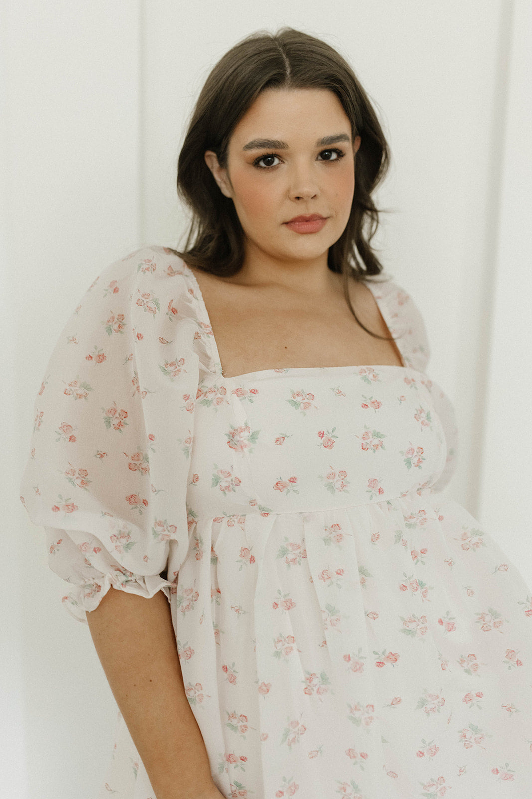 Mona Maxi Dress with Smocking - Blush Floral Print, Bump Friendly Maternity Dress, Inclusive Sizing S-3XL | Perfect for Weddings, Beach Vacations & Summer Outfits