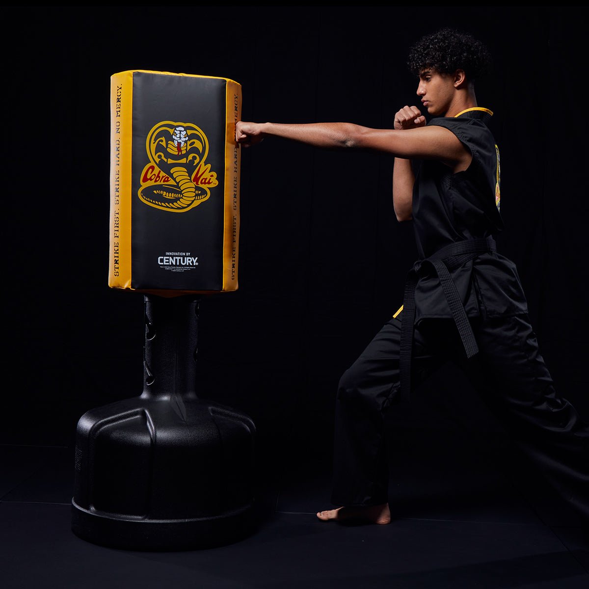 Cobra Kai Triangle Wavemaster Punching Bag - Heavy Duty Free Standing Training Equipment for Karate, MMA & Kickboxing - Perfect for Home Gym, Martial Arts Studio & Fitness Training