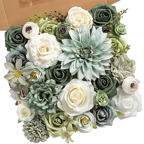 Light Blue & Forest Green