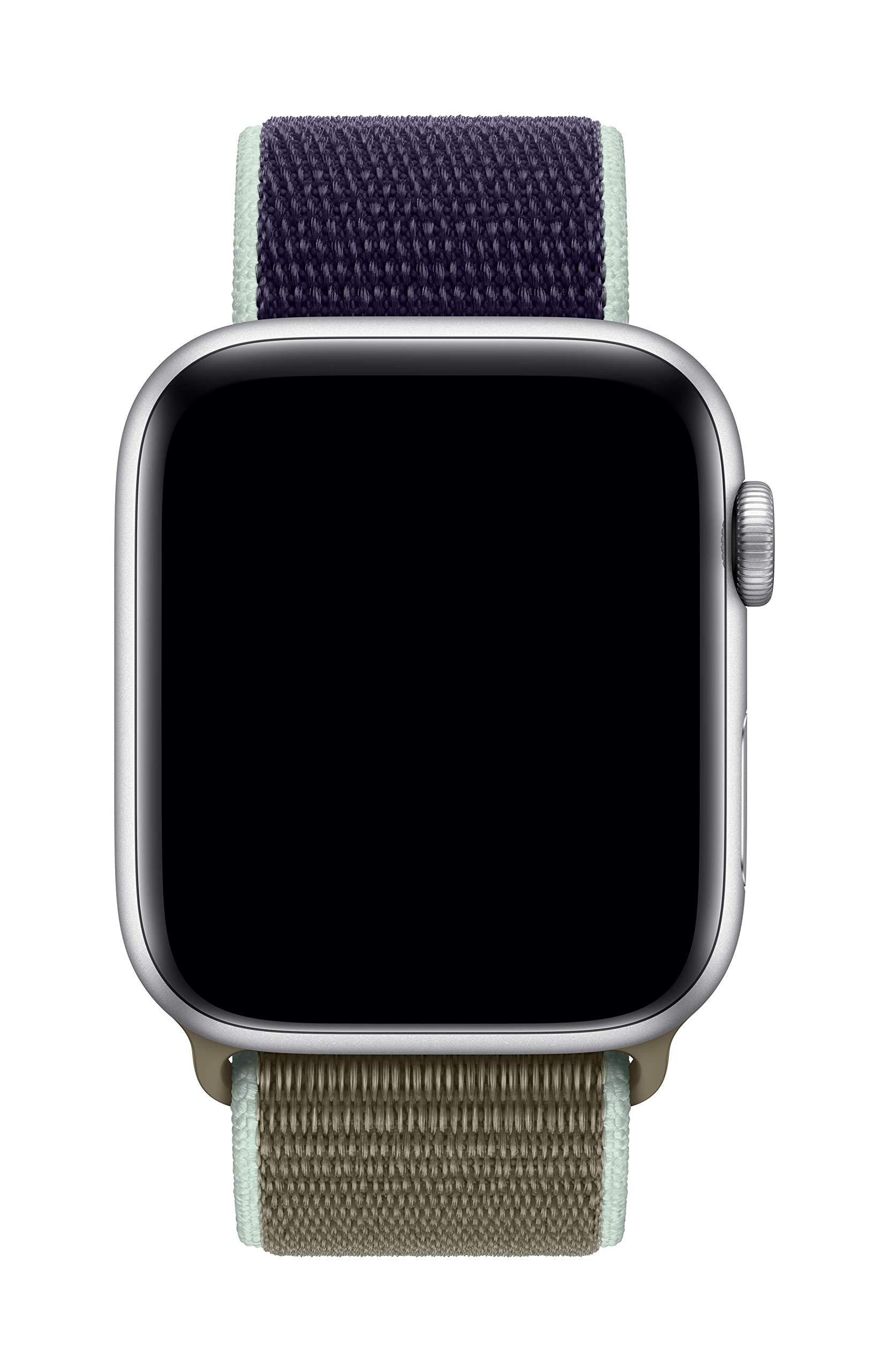 Apple Watch Band 44mm Sport Loop - Khaki Strap for Apple Watch Series 9/8/7/6/SE - Soft Nylon Adjustable Replacement Wristband - Perfect for Running, Workouts & Everyday Wear