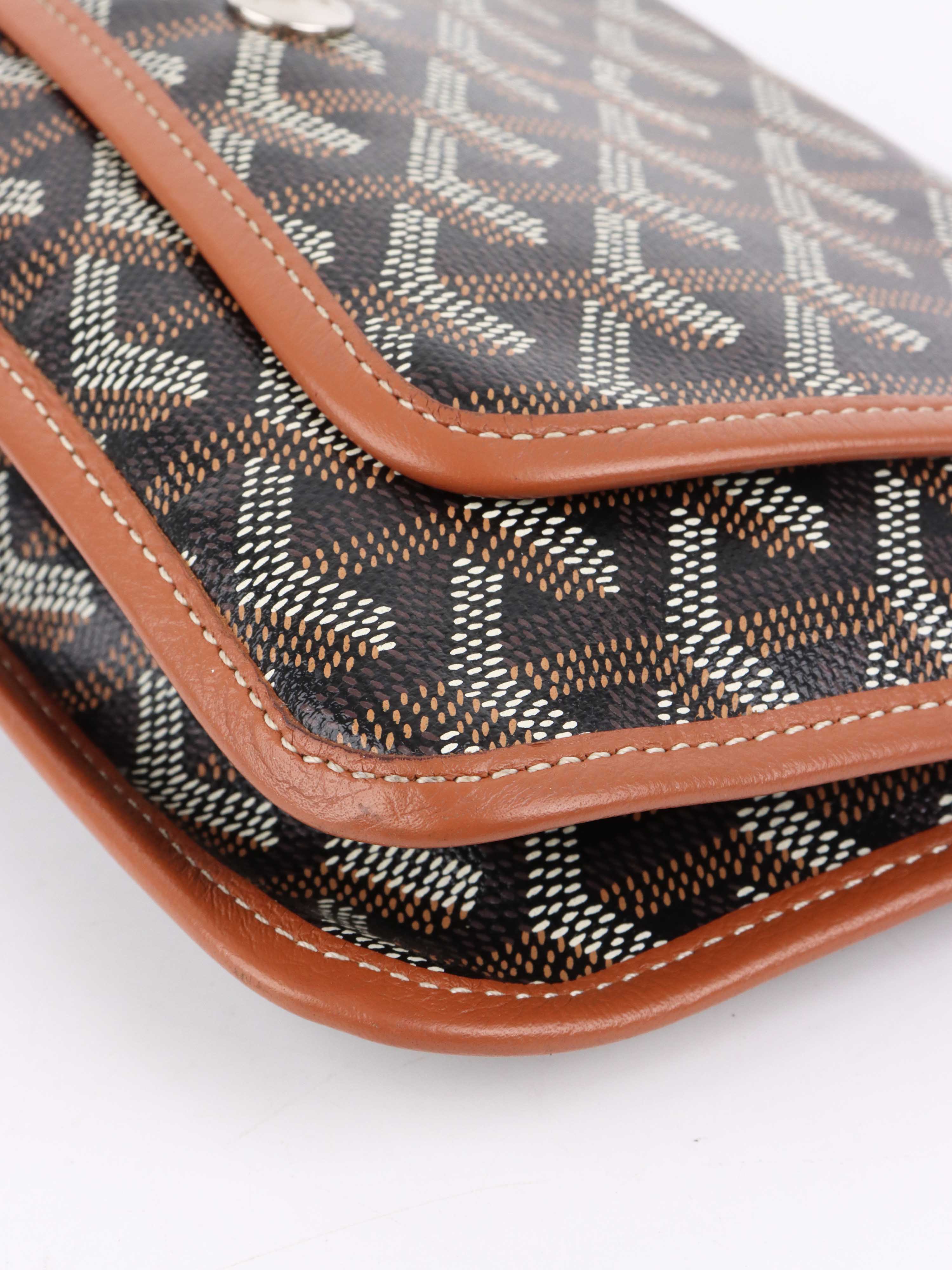 Goyard Black & Tan Plumet Pocket Wallet for Men | Luxury Leather Card Holder | Slim Bifold Wallet for Everyday Use & Travel