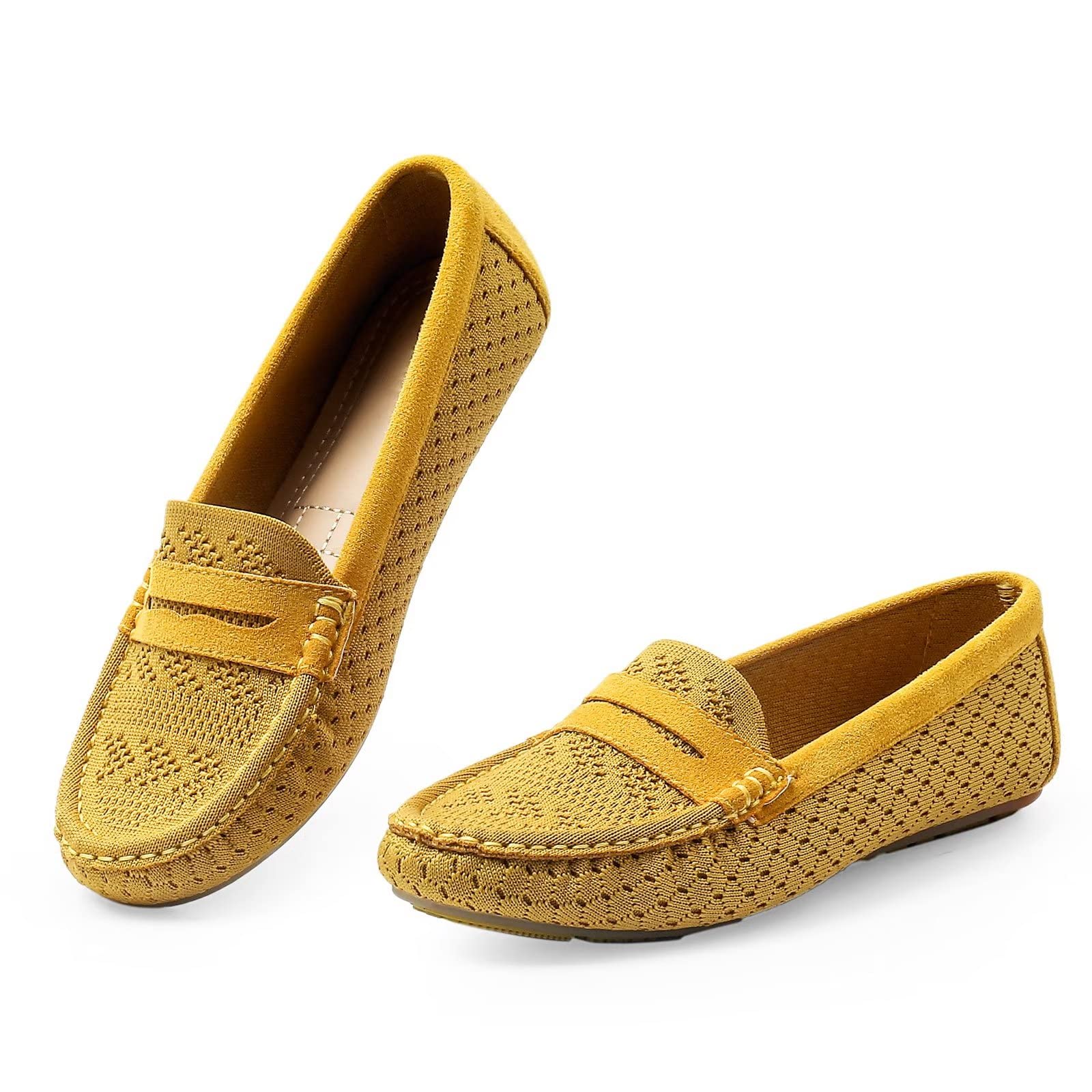 MUSSHOE Women's Slip-On Flats - Comfortable Dressy Loafers for Work, Casual & Travel | Breathable Lightweight Shoes for Everyday Wear