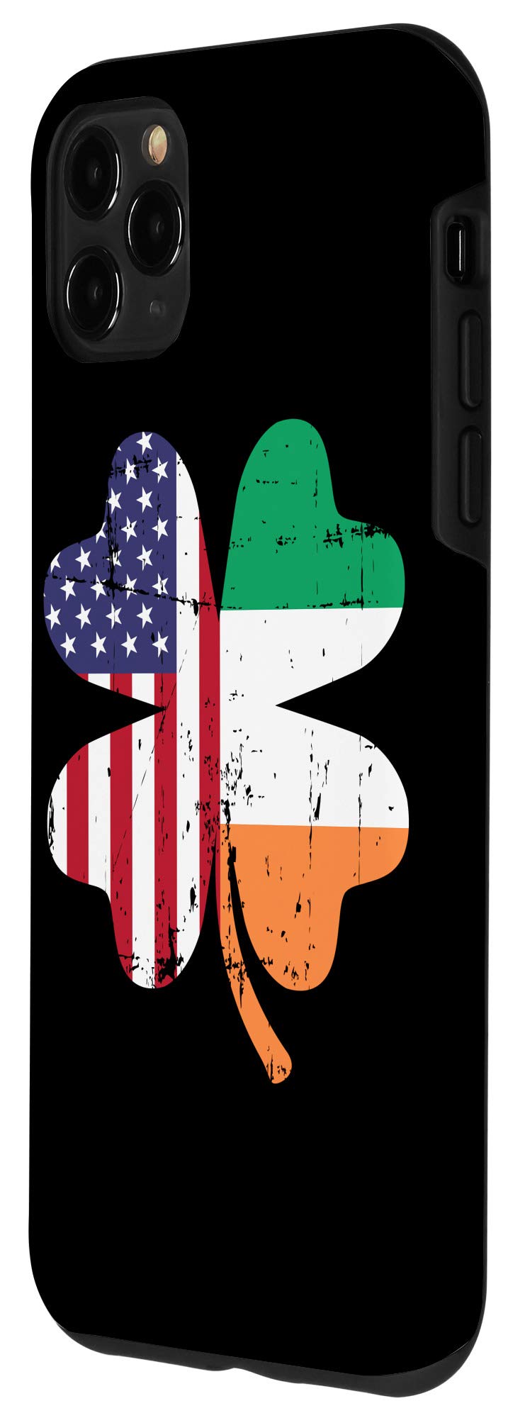 iPhone 11 Pro Max Case - Shamrock & USA Flag Design - Durable Protective Cover for St. Patrick's Day - Perfect for Irish-American Celebrations, Parties and Daily Use