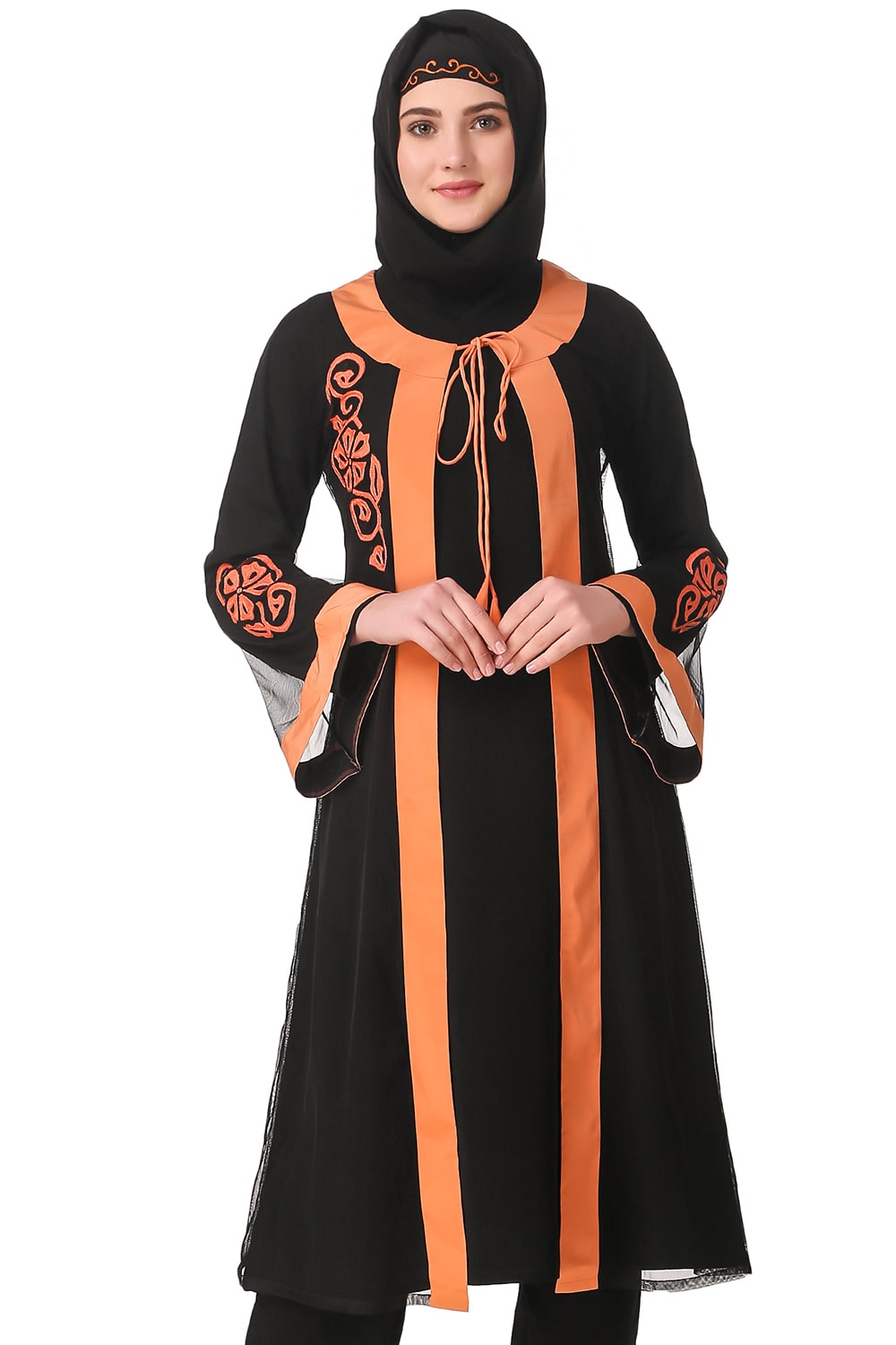 Azka Black Net & Nida Tunic - Elegant Women's Lace Tunic Top for Casual Wear, Parties, and Special Occasions