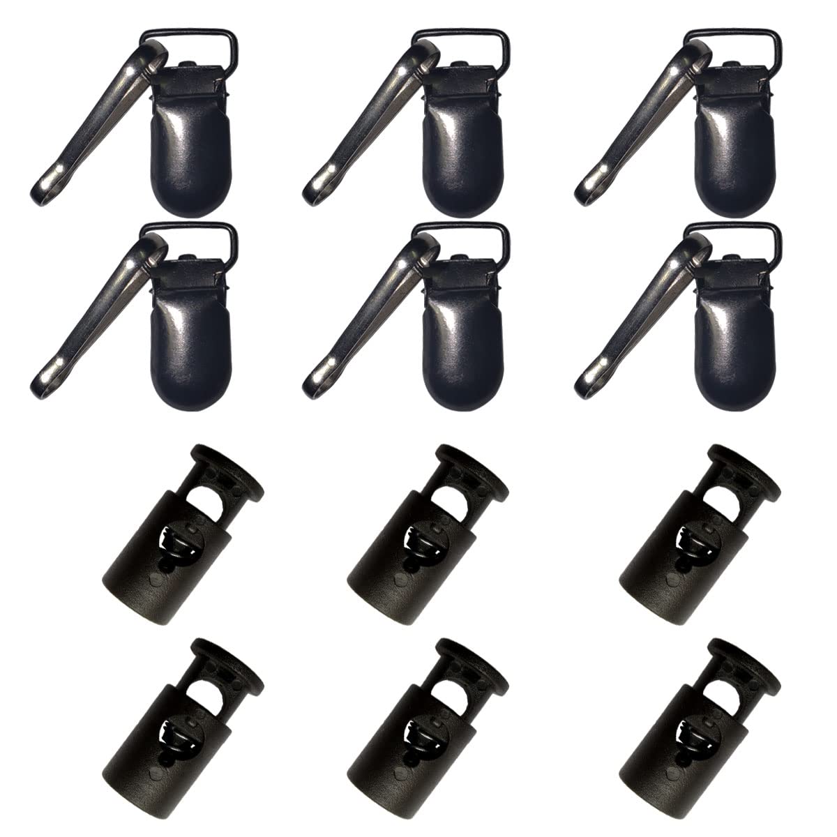 12-Piece Garden Flag Rubber Stoppers with Metal Tiger Clips & Springs - Durable Flag Stand Accessories for Outdoor Decor, Yard Signs & Seasonal Displays
