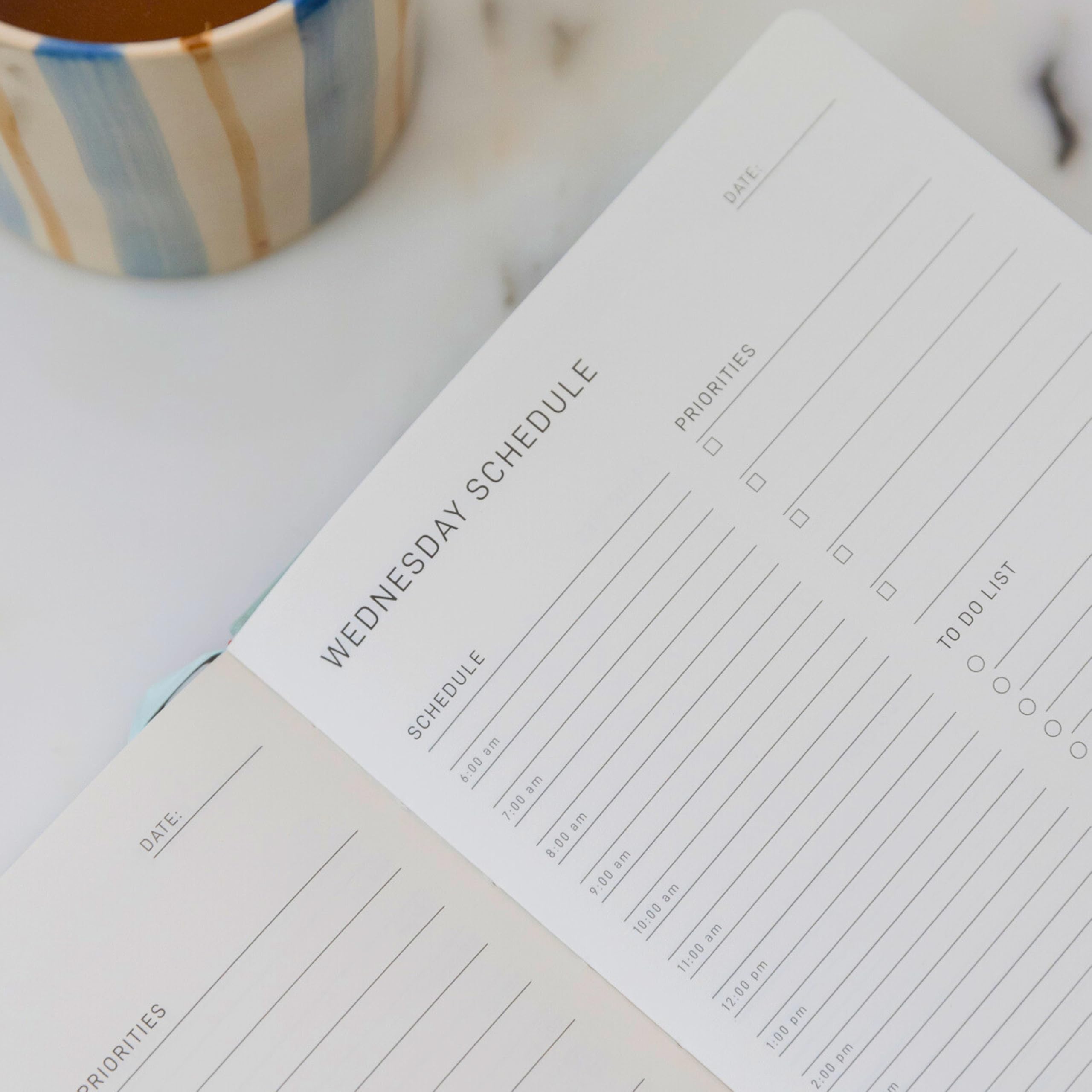 Scribble & Dot® 2025 Daily, Weekly & Monthly Planner - A5 Hardcover Goal Achievement Planner (Blue Sage) | Perfect for Work, School & Personal Organization